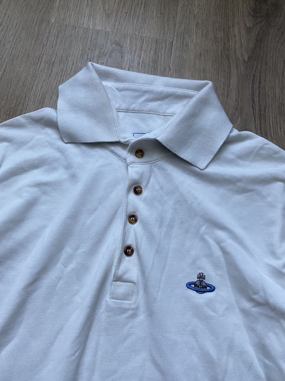 Other Vintage Vivienne Westwood Y2K Polo T-Shirt White 🐶 Size US XL / EU 56 / 4 - 2 Thumbnail