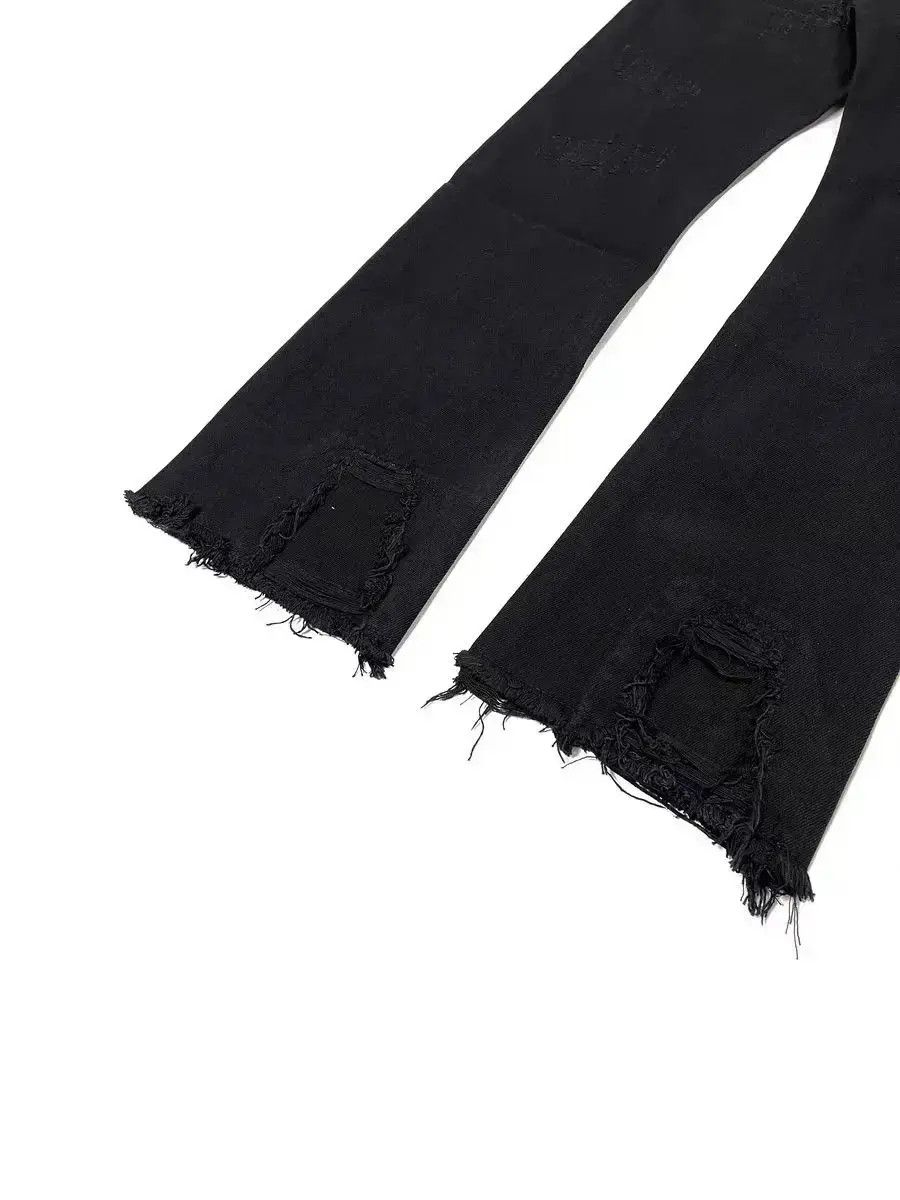 Japanese Brand High Street Vintage Y2K Black Micro Flare Jeans Size US 32 / EU 48 - 4 Thumbnail