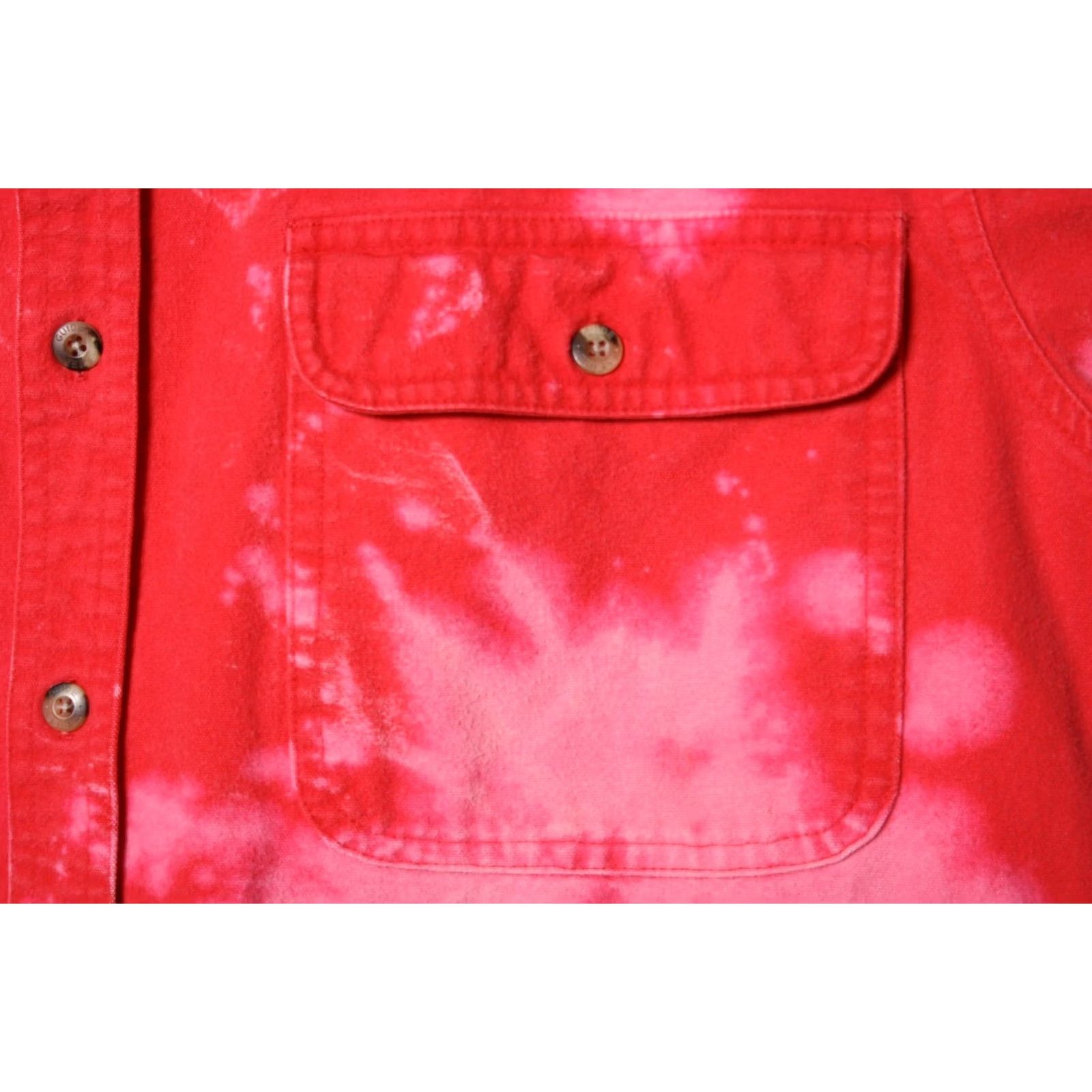 Pinko VINTAGE Gander Mountain Shirt Chamois Tie-Dye Button-Up Sz. S Pink, Long Sleeve, Cotton, Men, Gander Mountain Guide Series, 90s Size US S / EU 44-46 / 1 - 3 Thumbnail