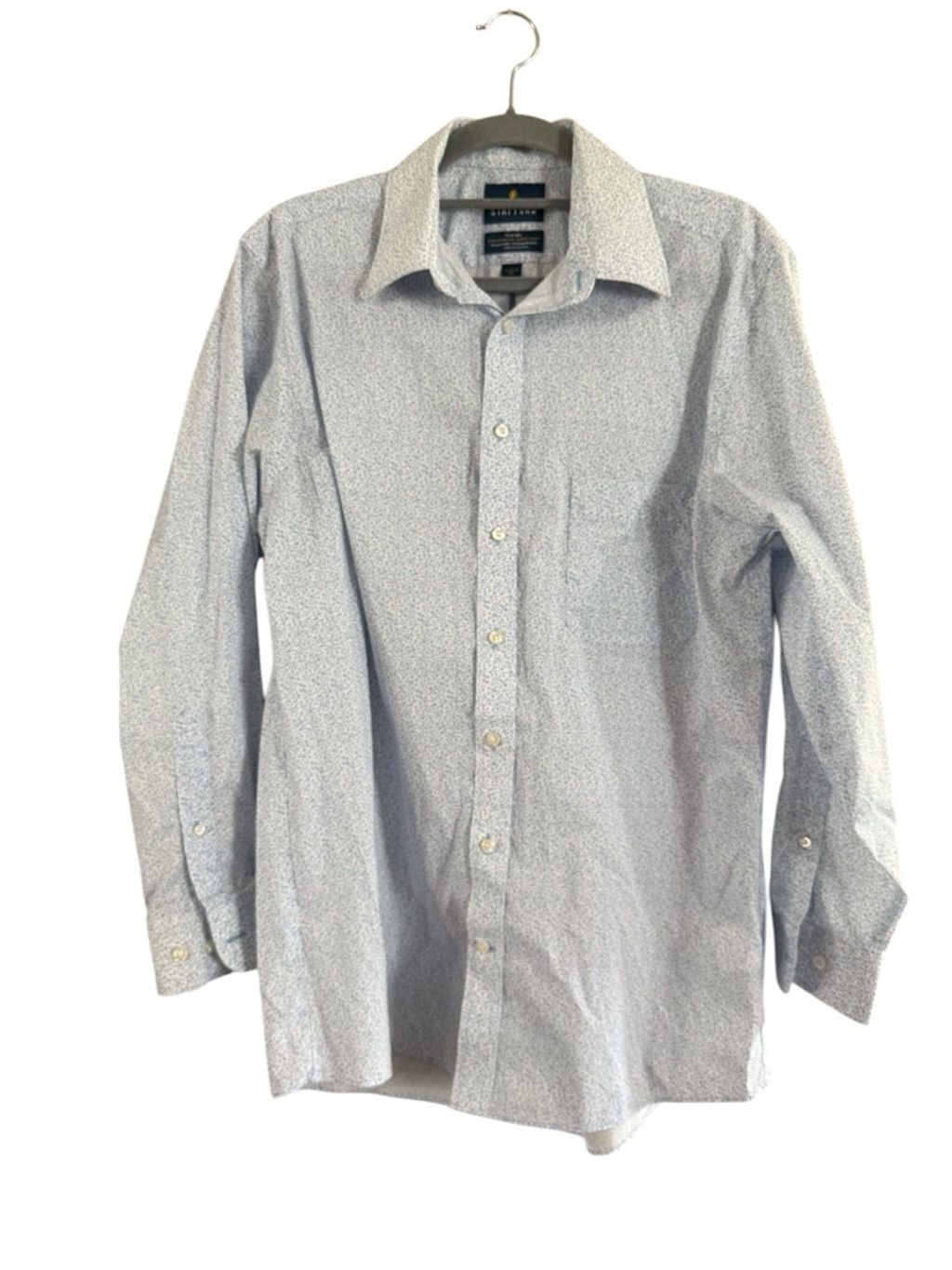 Stafford Men's Stafford Blue White Floral Casual Button Down Shirt Ne Size US M / EU 48-50 / 2 - 7 Thumbnail