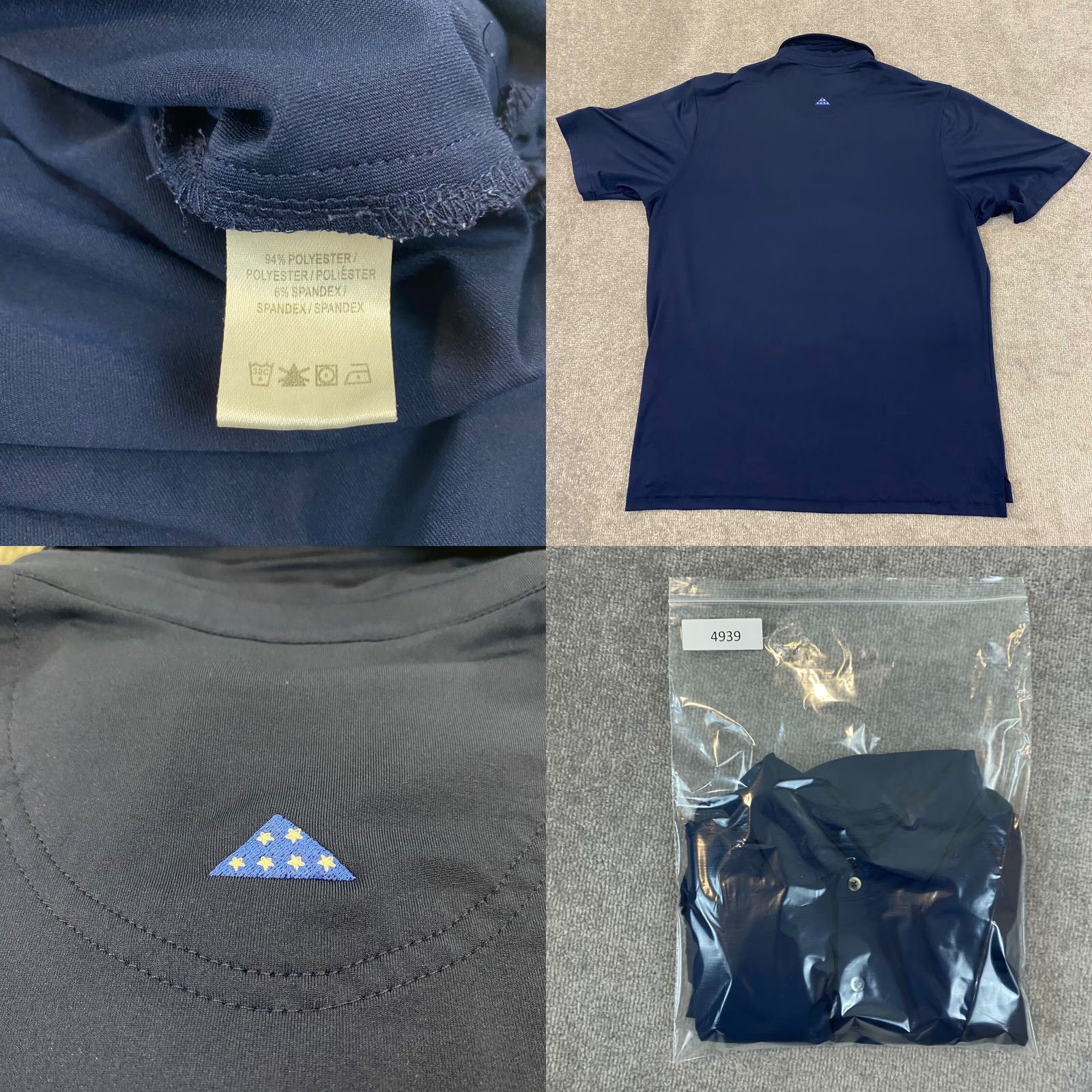 Vintage Wilmington Country Club Polo Mens Large Blue FG Tech Performance Golf Shirt S/S Size US L / EU 52-54 / 3 - 8 Thumbnail