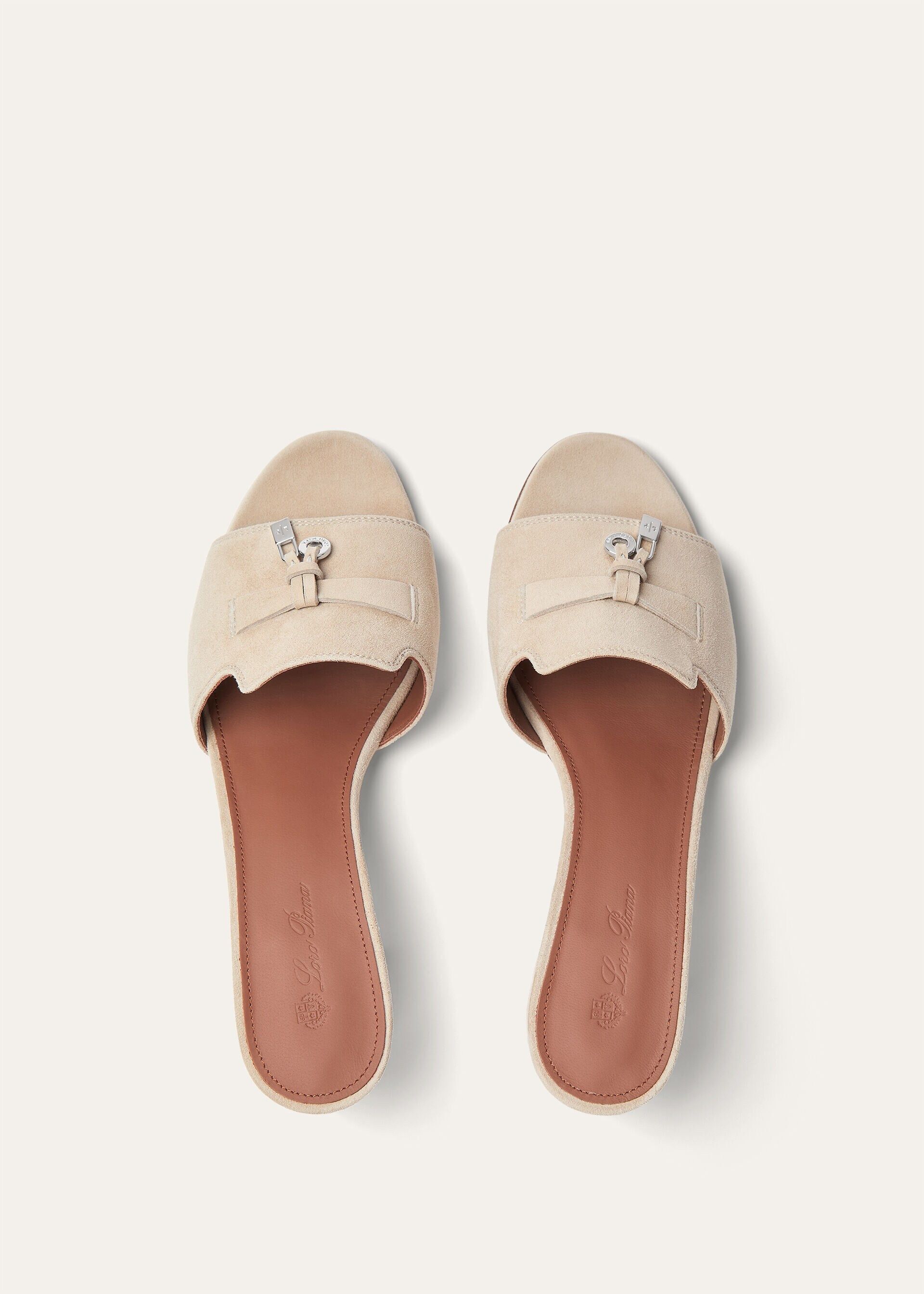 Loro Piana os11x0326 FAI5579 Summer Charms Sandals in Raw Cashmere Size US 7 / IT 37 - 5 Thumbnail