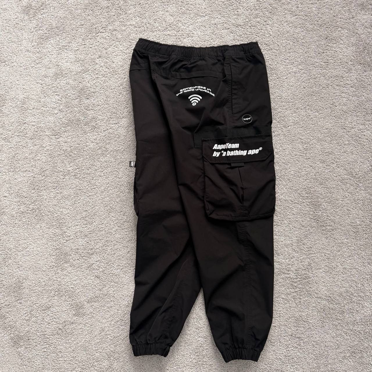 Aape Bape Aape Team Cargo Black Pants Joggers Size US 32 / EU 48 - 1 Thumbnail