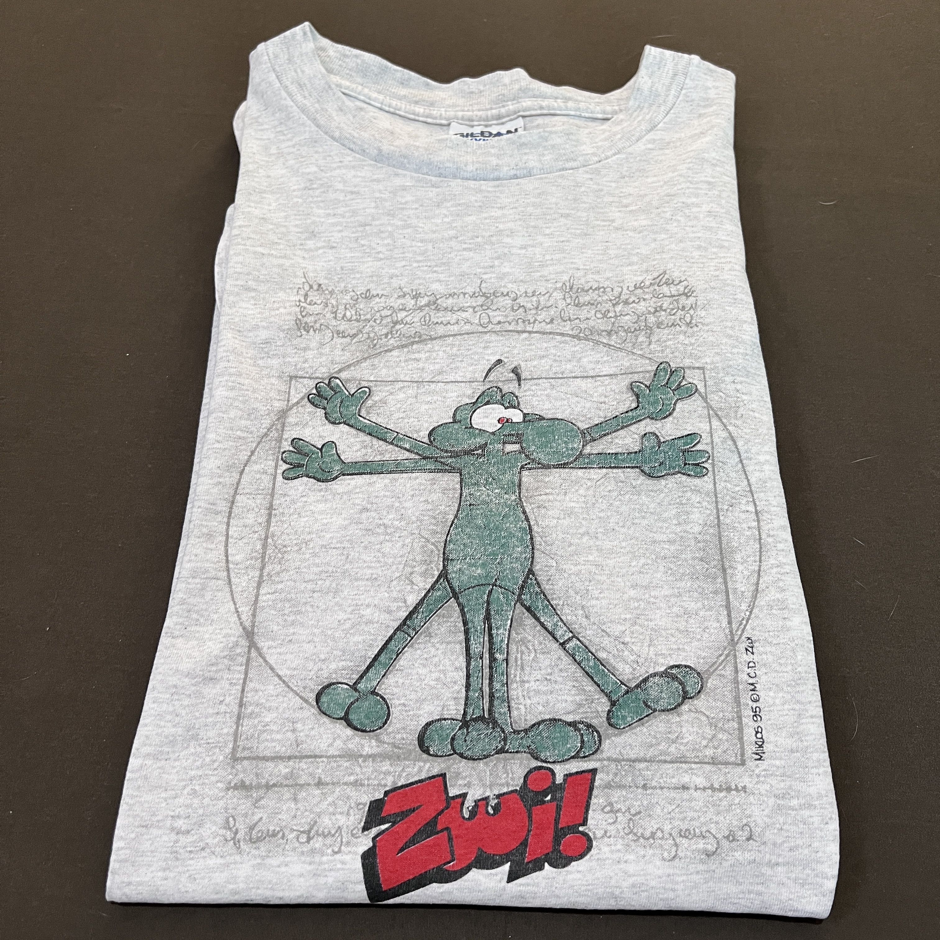 Vintage Vintage ZWI Leonardo Da Vinci Cartoon comic Graphic Funny Size US L / EU 52-54 / 3 - 1 Thumbnail