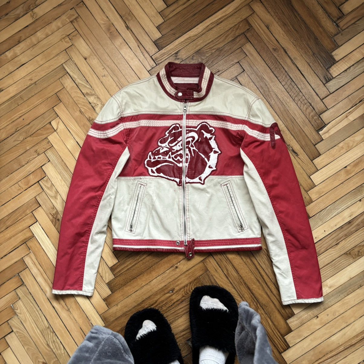 ジャケット・アウター archive vintage leather jacket red y2k 45631_batch38_32297.jpg