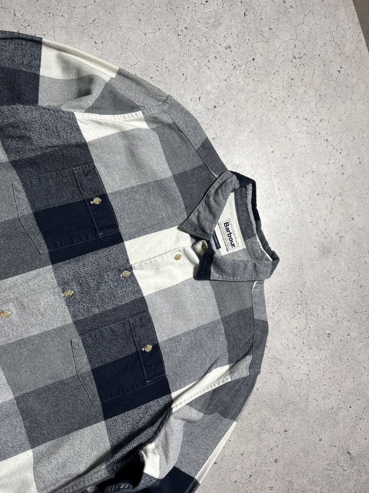 Barbour Barbour Checked Flannel Button Up Shirt Jacket Size US XXL / EU 58 / 5 - 4 Thumbnail