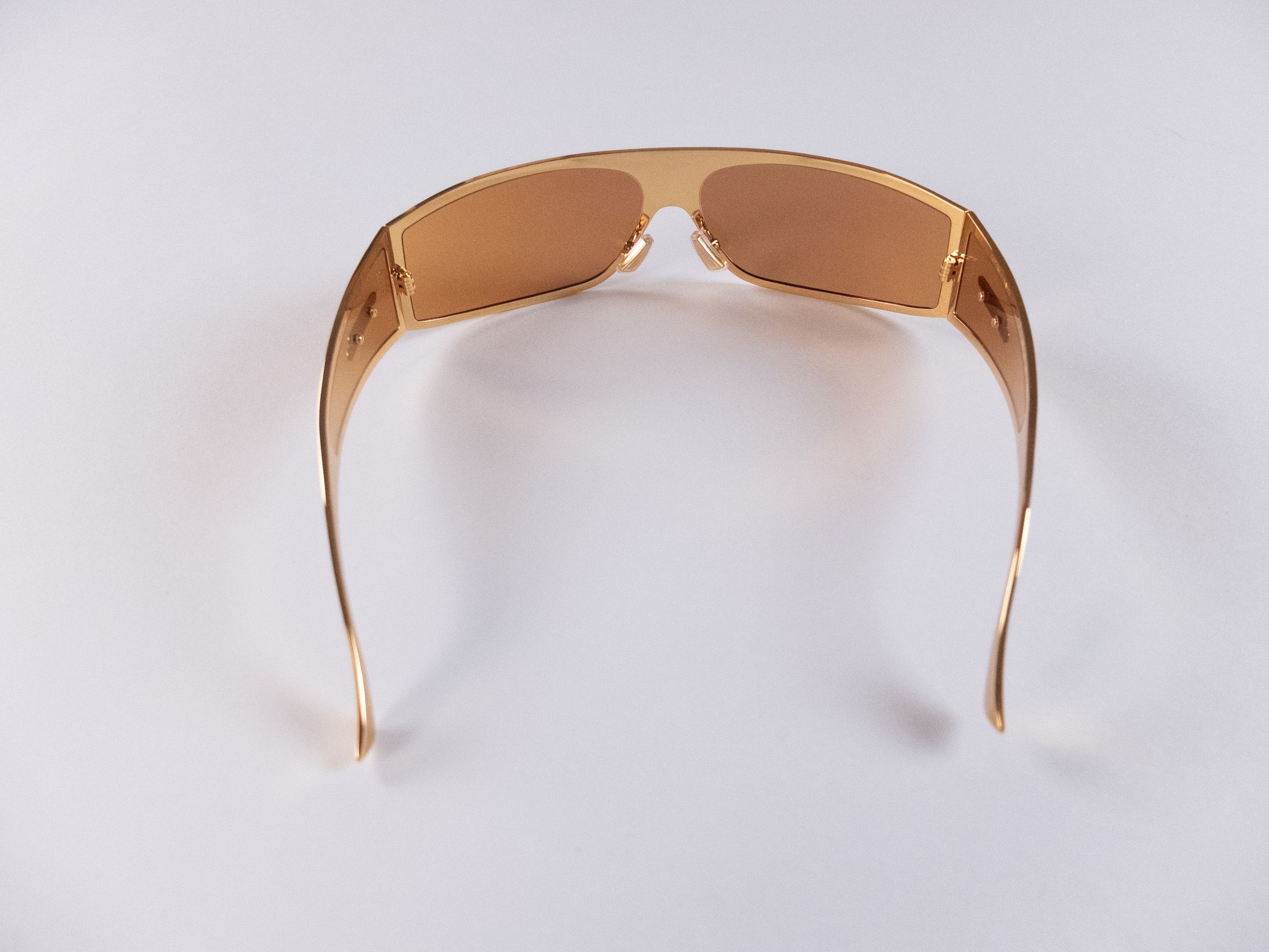 Bottega Veneta BOTTEGA VENETA gold brown bangle wraparound sunglasses q Size ONE SIZE - 6 Thumbnail