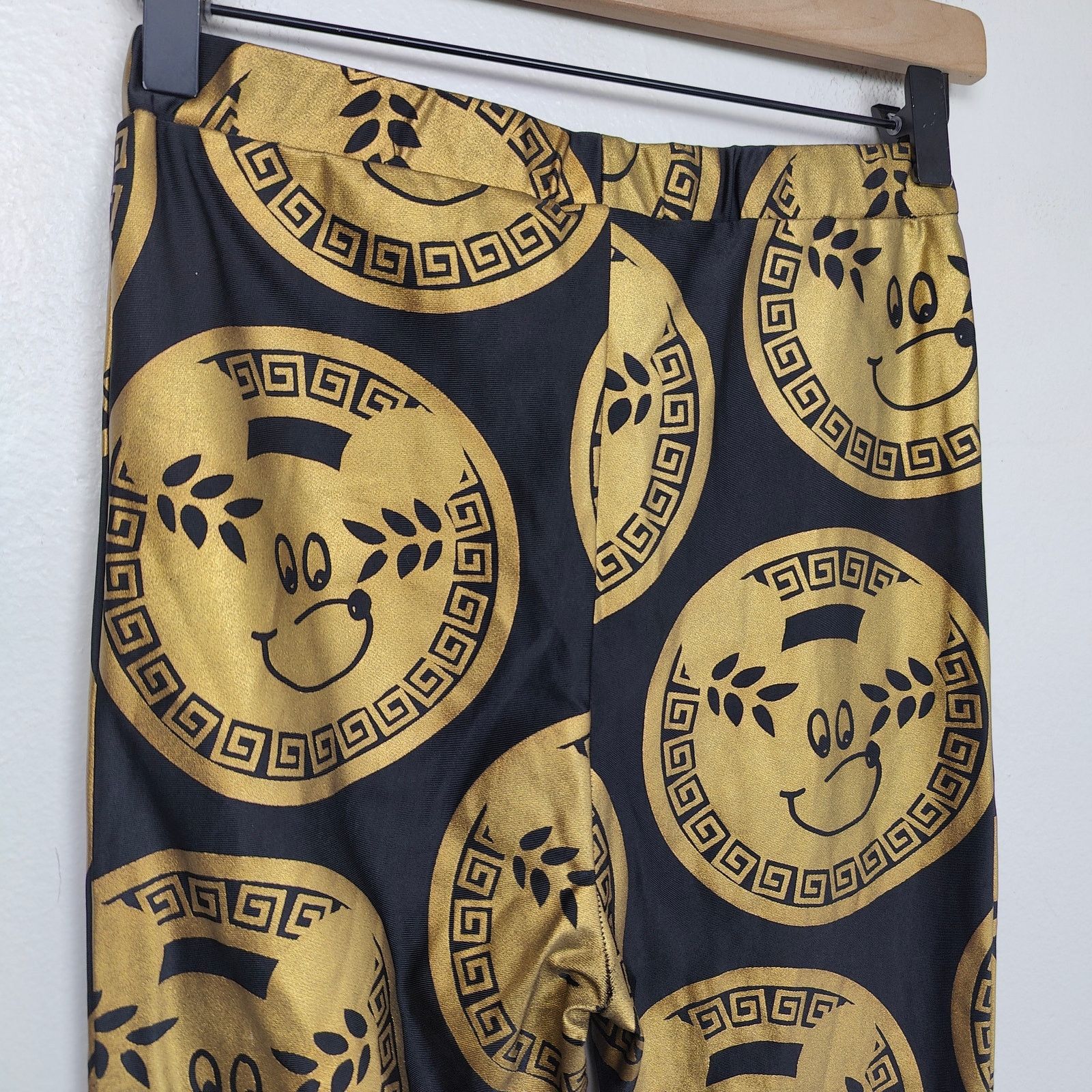 Lazy Oaf Lazy Oaf All Hail Leggings Womens Small Black Gold Size 27" / US 4 / IT 40 - 5 Thumbnail
