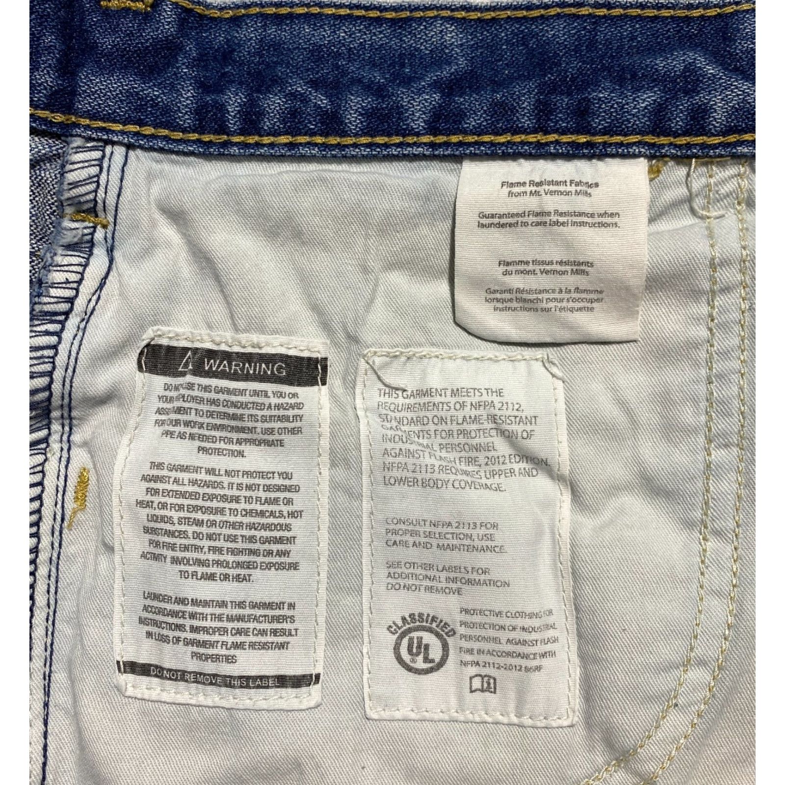 Carhartt VINTAGE Carhartt FR Men’s Jeans 38x32 Blue Flame-Resistant ARC2 NFPA2112 Denim 5-Pocket Mens Jeans Size US 38 / EU 54 - 4 Thumbnail