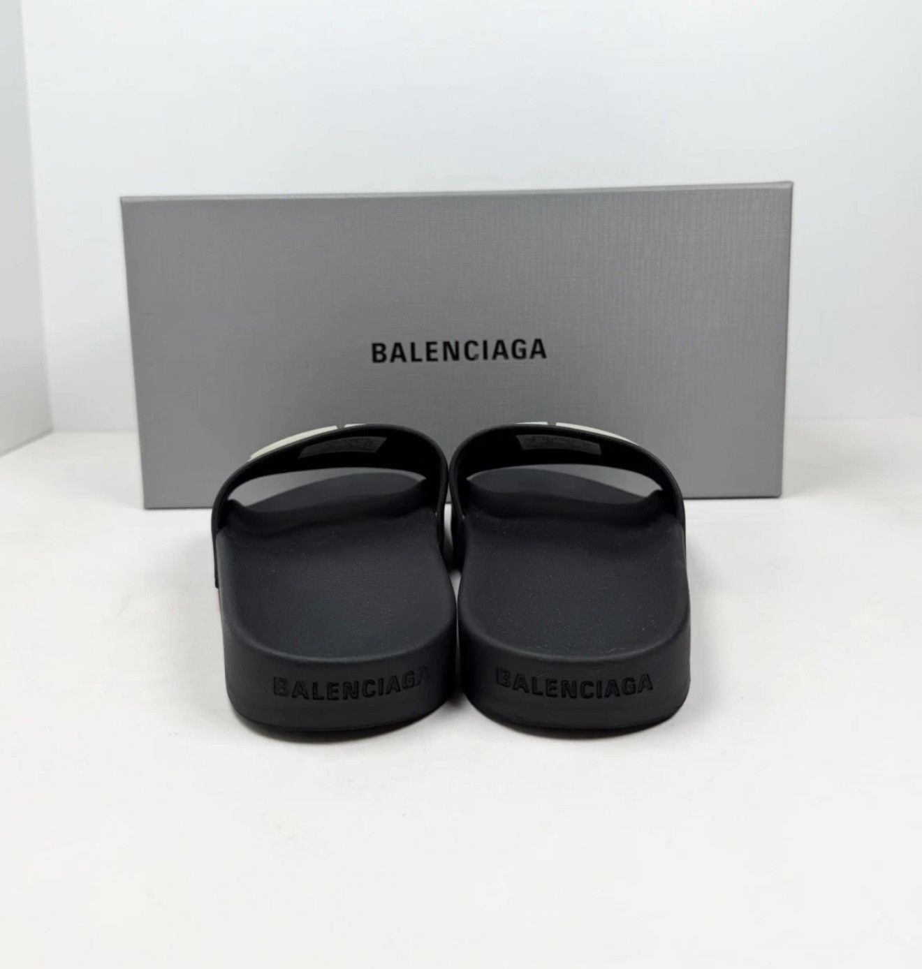 Balenciaga Size 5 Women’s - Balenciaga Pool Slides Black Glow NEW! Size US 5 / IT 35 - 3 Thumbnail
