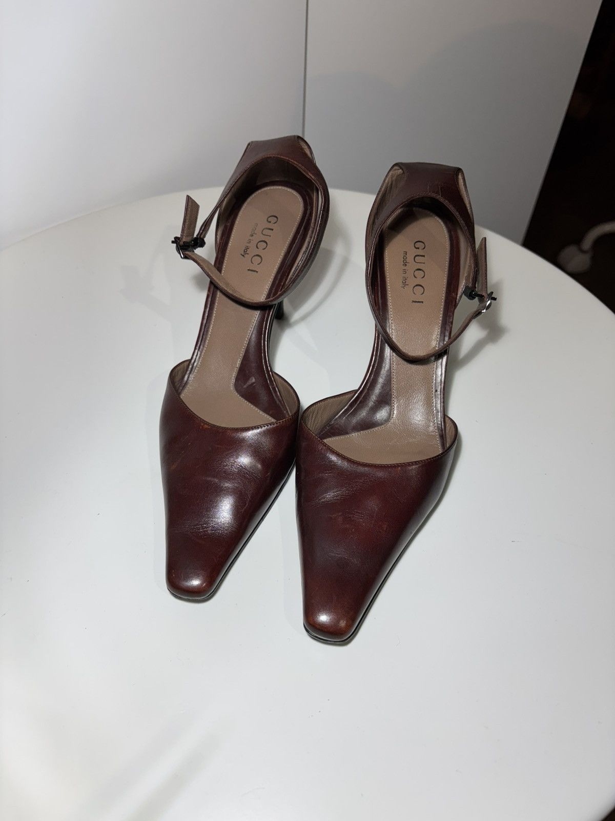 Tom Ford Rare 90s Gucci Tom Ford burgundy leather pumps Size US 6 / IT 36 - 5 Thumbnail