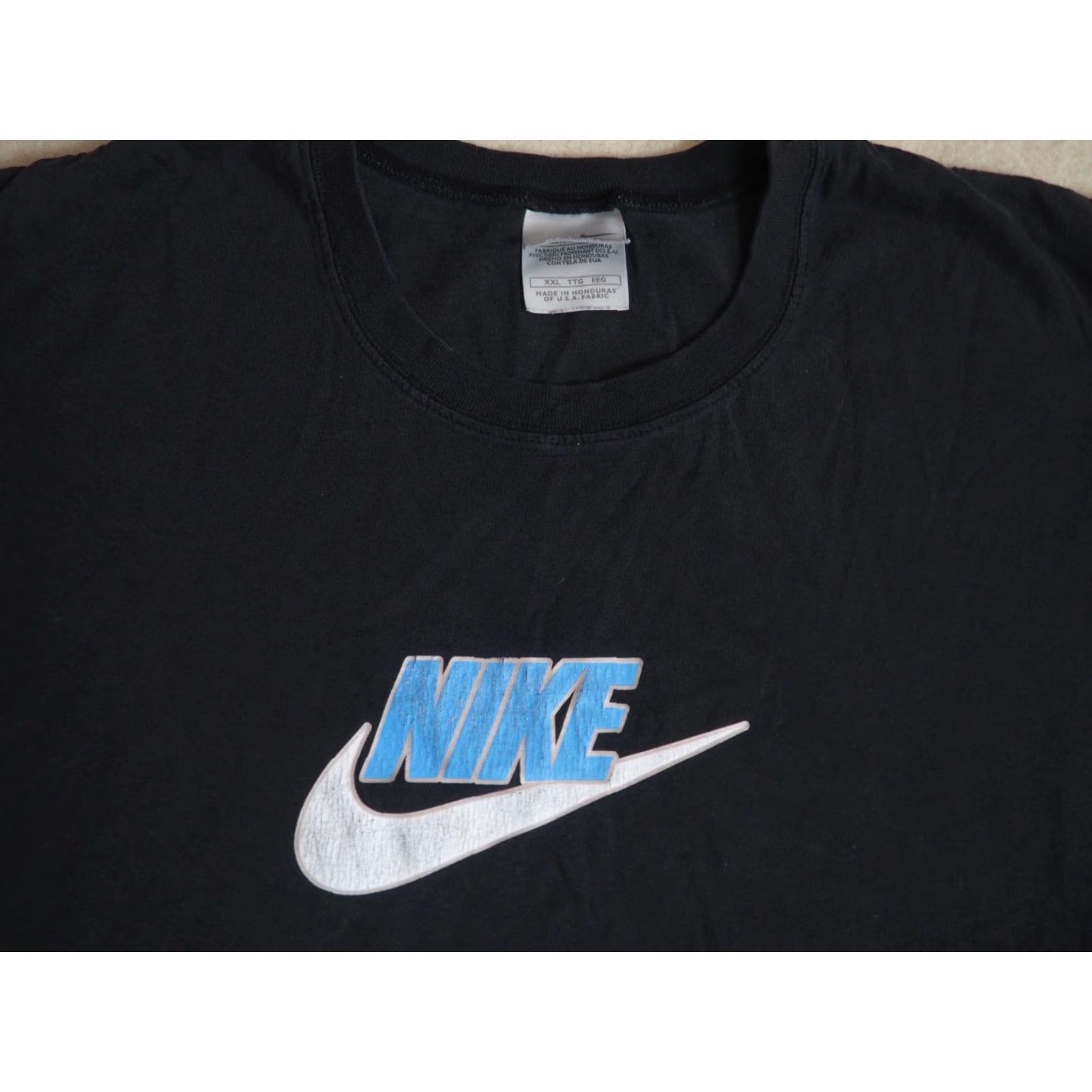 Nike VINTAGE Nike Tank Top T-Shirt 2XL Black Logo 90s Sports Crew Neck Sleeveless Graphic Print Distress Tank Top Men Size US XXL / EU 58 / 5 - 3 Thumbnail