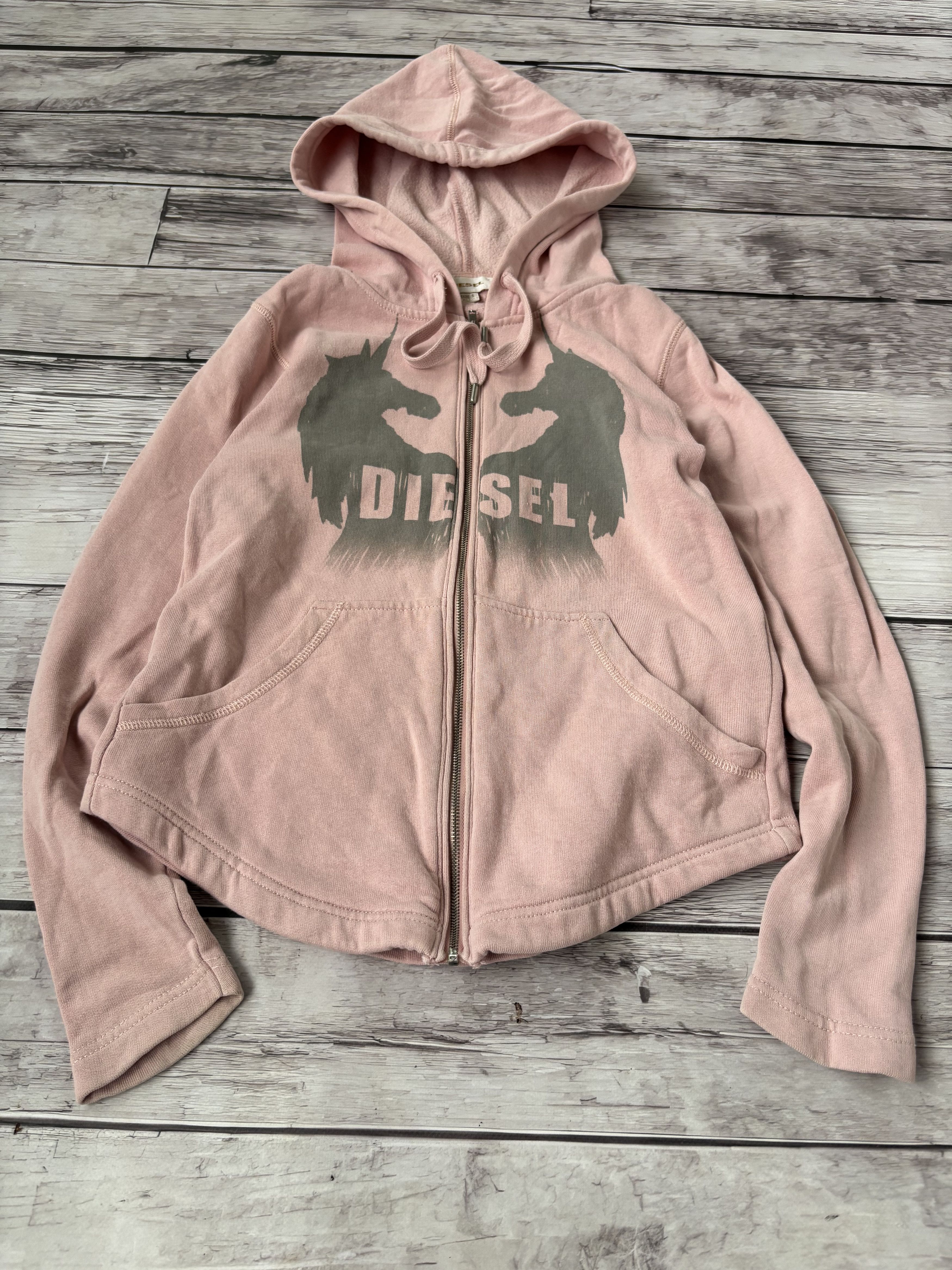 Diesel VTG CROPPED Y2K ED HARDY STYLE STREETWEAR DIESEL HOODIE Size S / US 4 / IT 40 - 1 Thumbnail