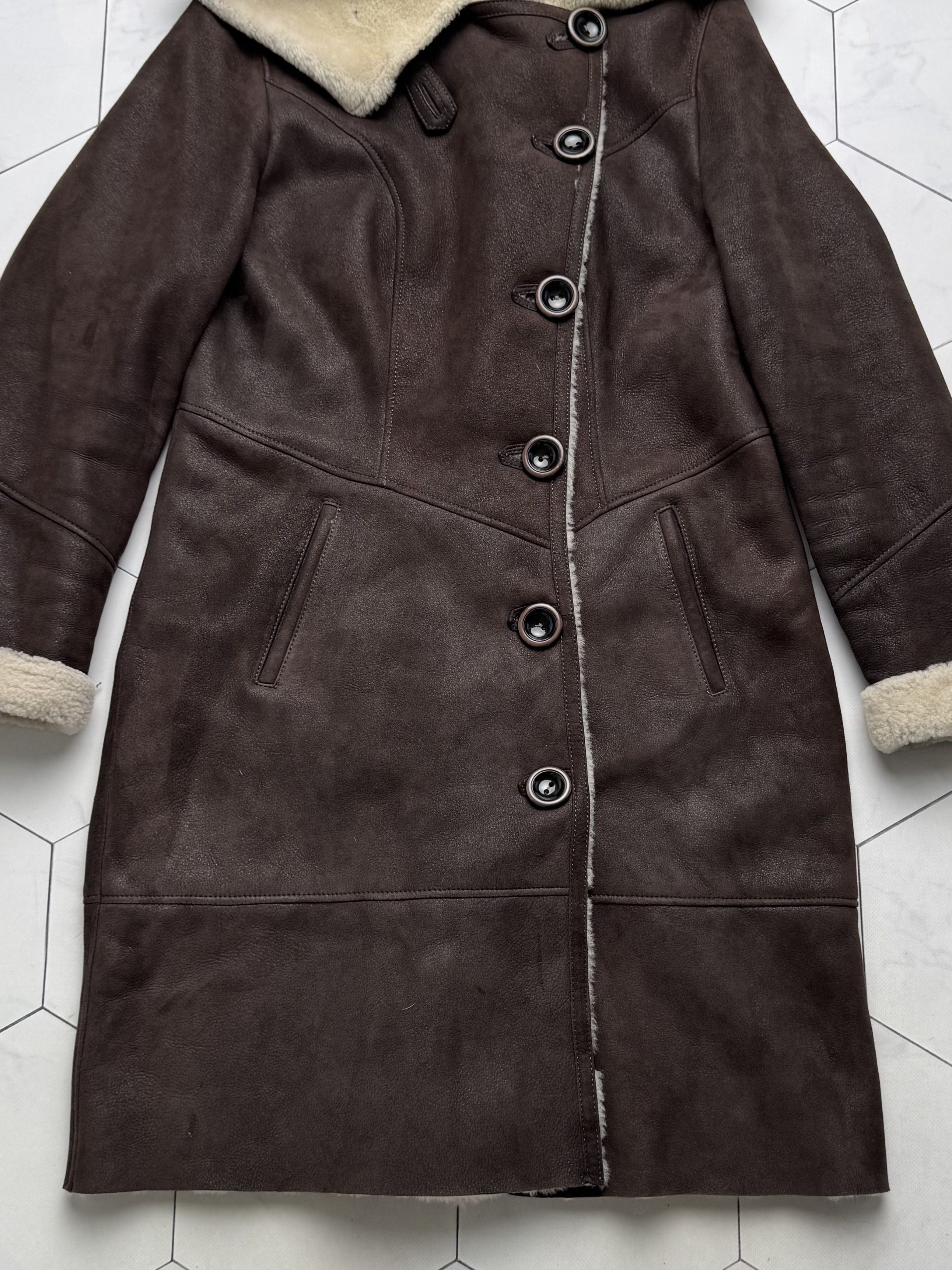 Vintage Vintage Real Sheepskin Hooded Coat(B409)E2D15 Size L / US 10 / IT 46 - 8 Thumbnail