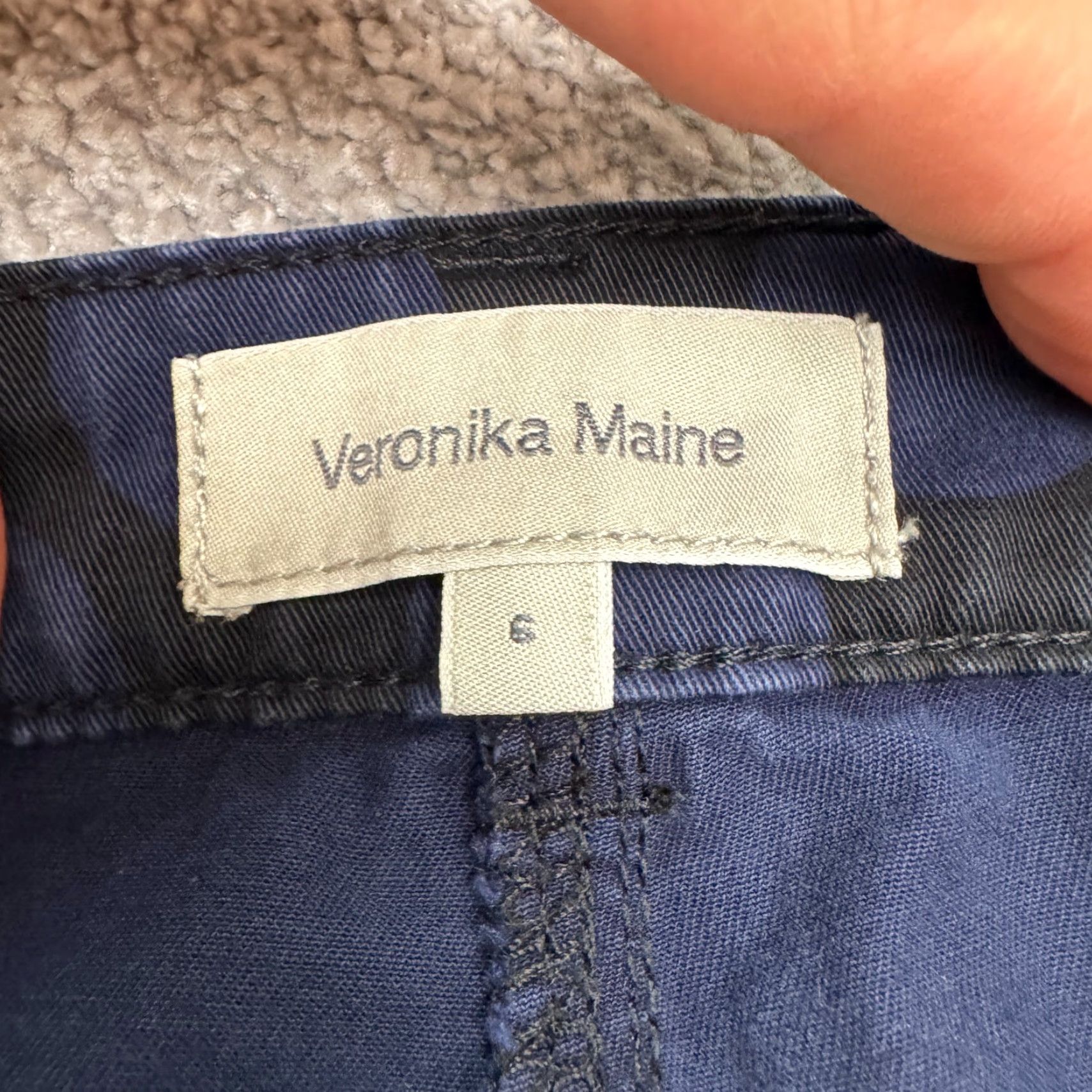 Vintage VERONIKA MAINE Slim Fit Skinny Jeans Women 6 Blue Black Polka Dot 28x27 Size 28" / US 6 / IT 42 - 5 Thumbnail