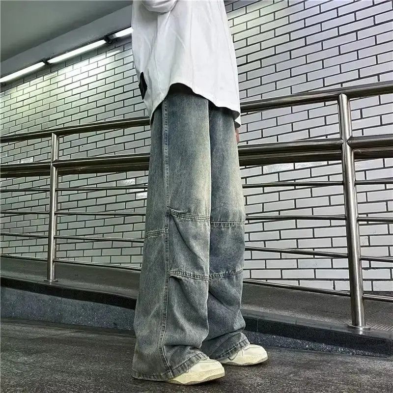 Japanese Brand × Jean Baggy Flared Patterned Denim Jeans Size US 32 / EU 48 - 4 Thumbnail