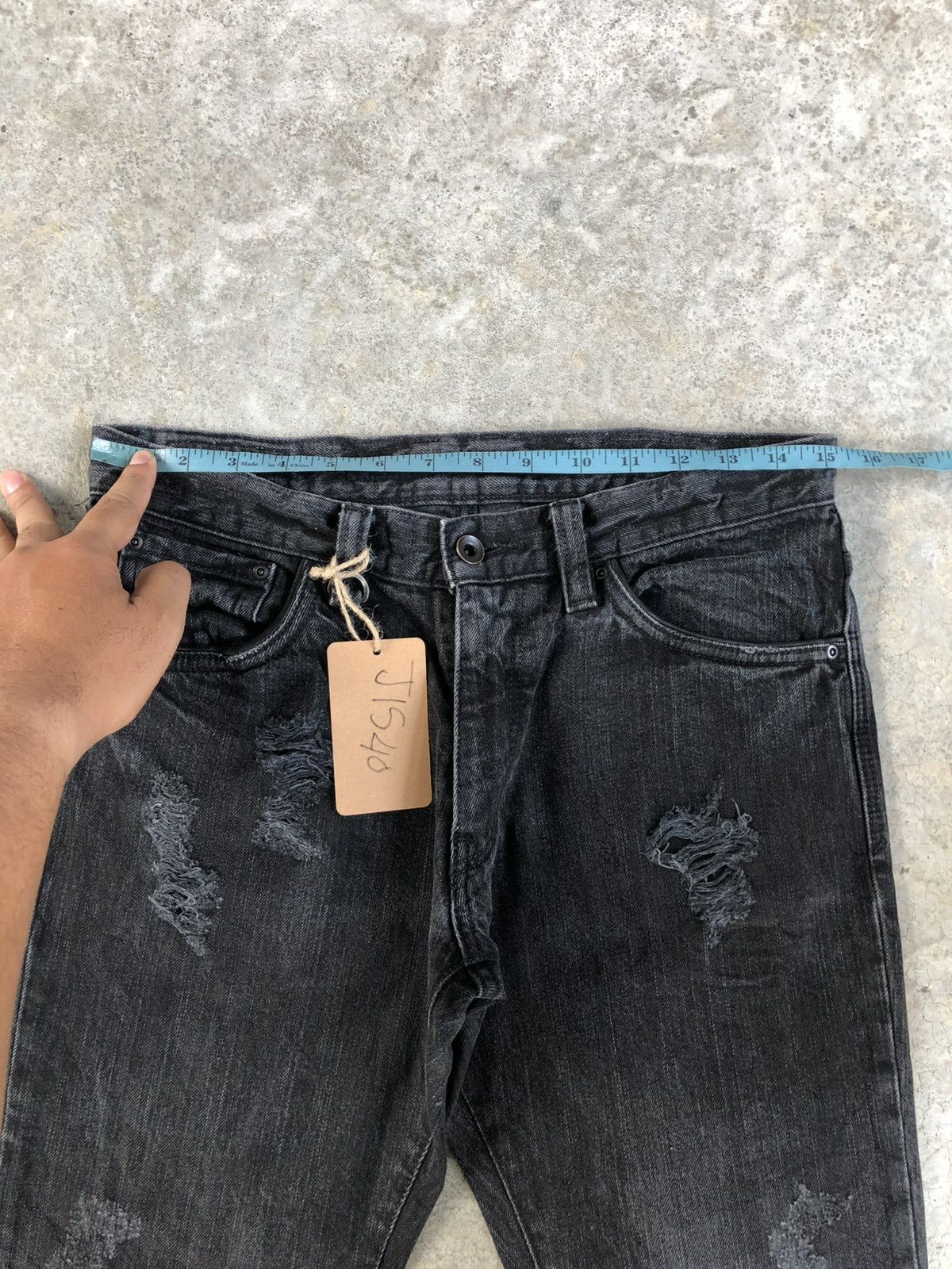 Issey Miyake Tete Homme Plag Distressed Jeans broken Size US 30 / EU 46 - 24 Thumbnail