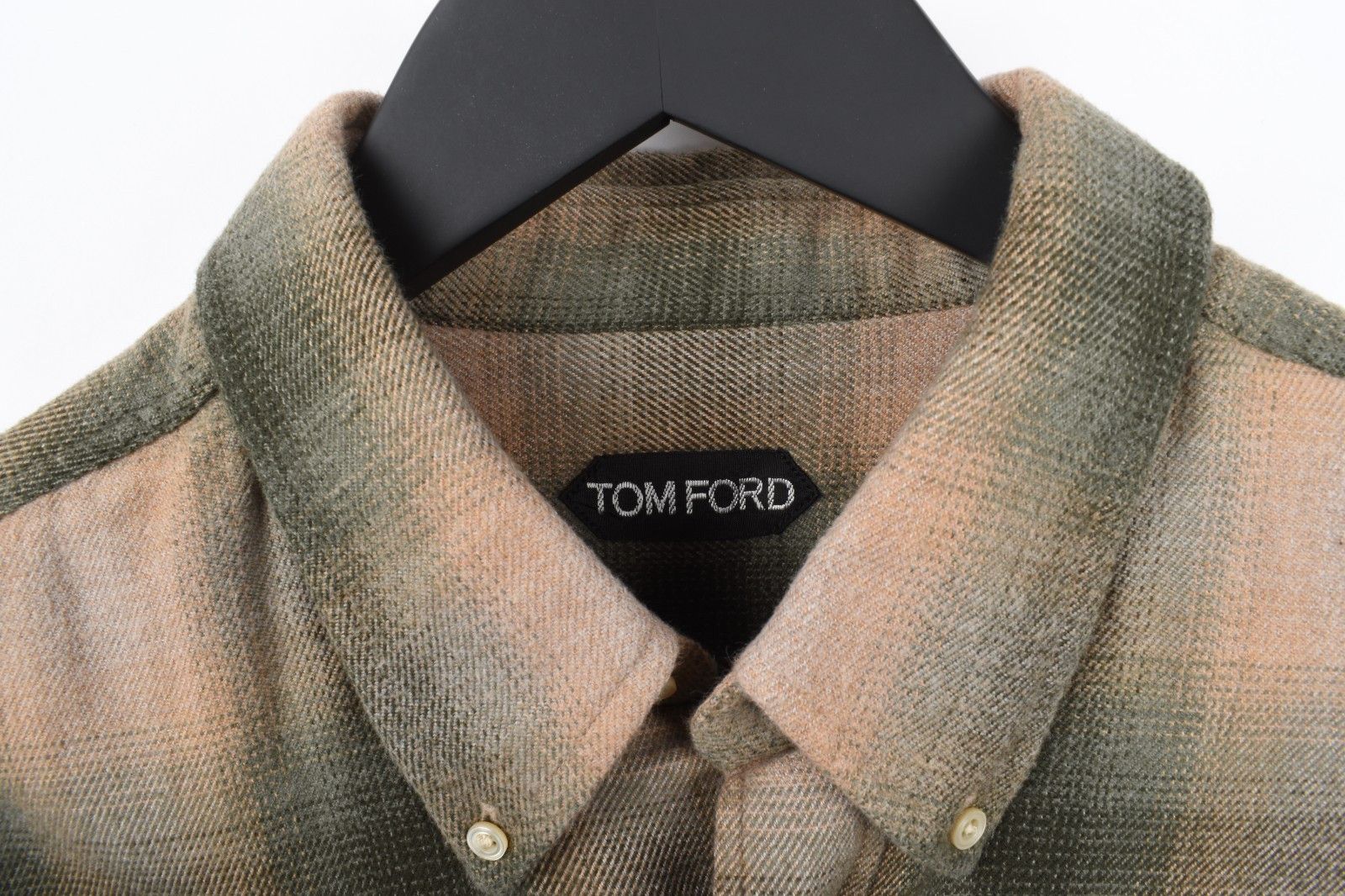 Tom Ford Tom Ford check plaid thick men flannel shirt 40-M/L, S2087 Size US M / EU 48-50 / 2 - 2 Thumbnail