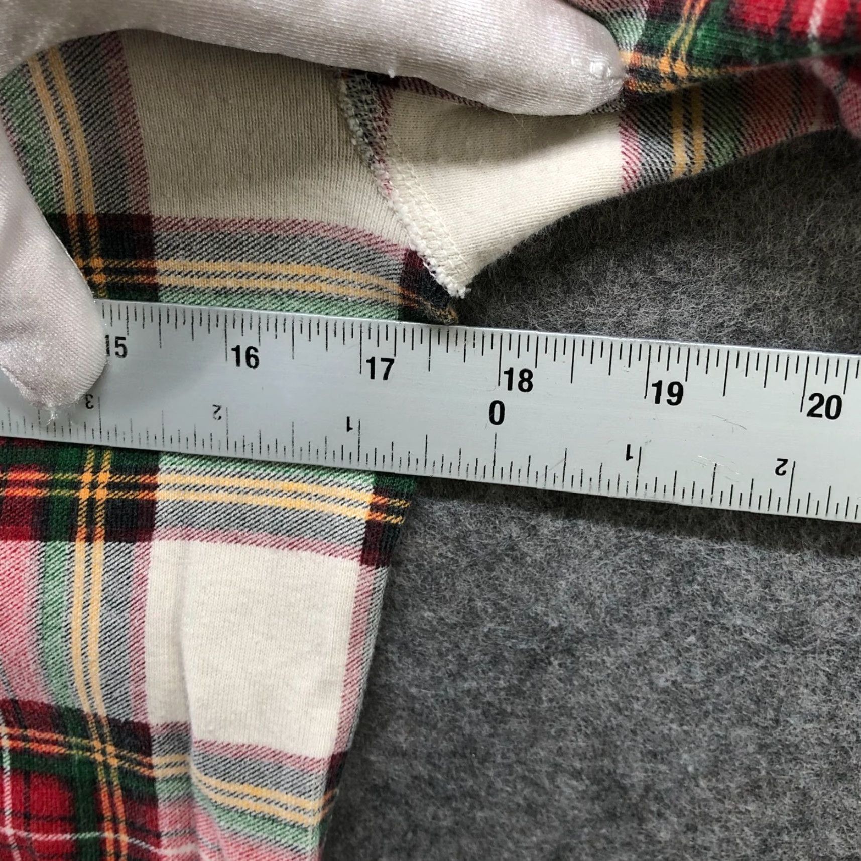 Vintage Hanna Andersson Adult Long John Pajama Top XS Holiday Plaid Red Green Cotton Size XS / US 0-2 / IT 36-38 - 7 Thumbnail