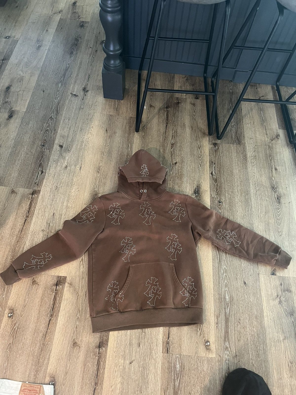 Japanese Brand Cross pattern rhinestone hoodie Size US M / EU 48-50 / 2 - 3 Thumbnail
