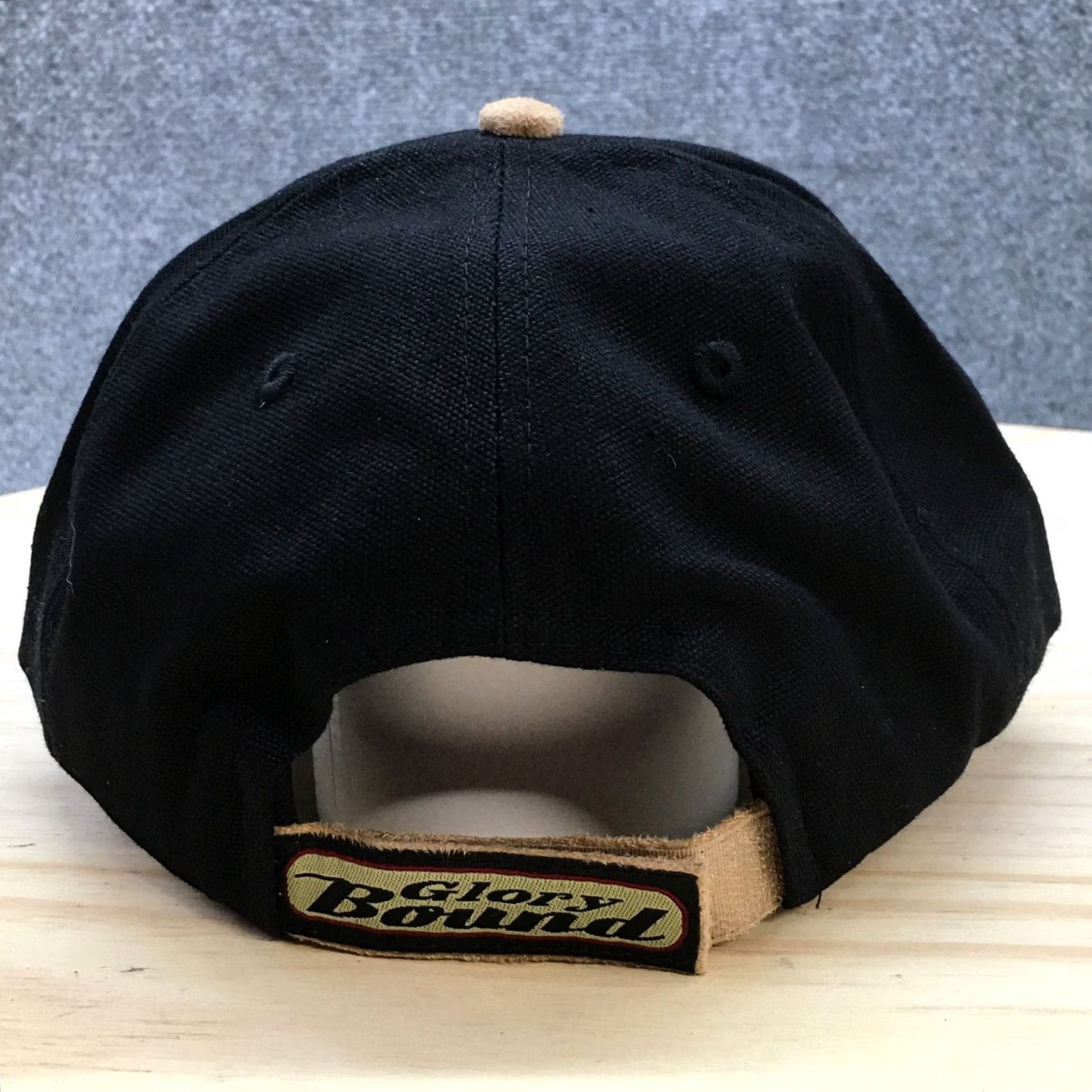 Vintage Capsmith Glory Bound Live To Ride Biker Baseball Cap Hat Mens OS Black Beige Embrodered Size ONE SIZE - 5 Thumbnail