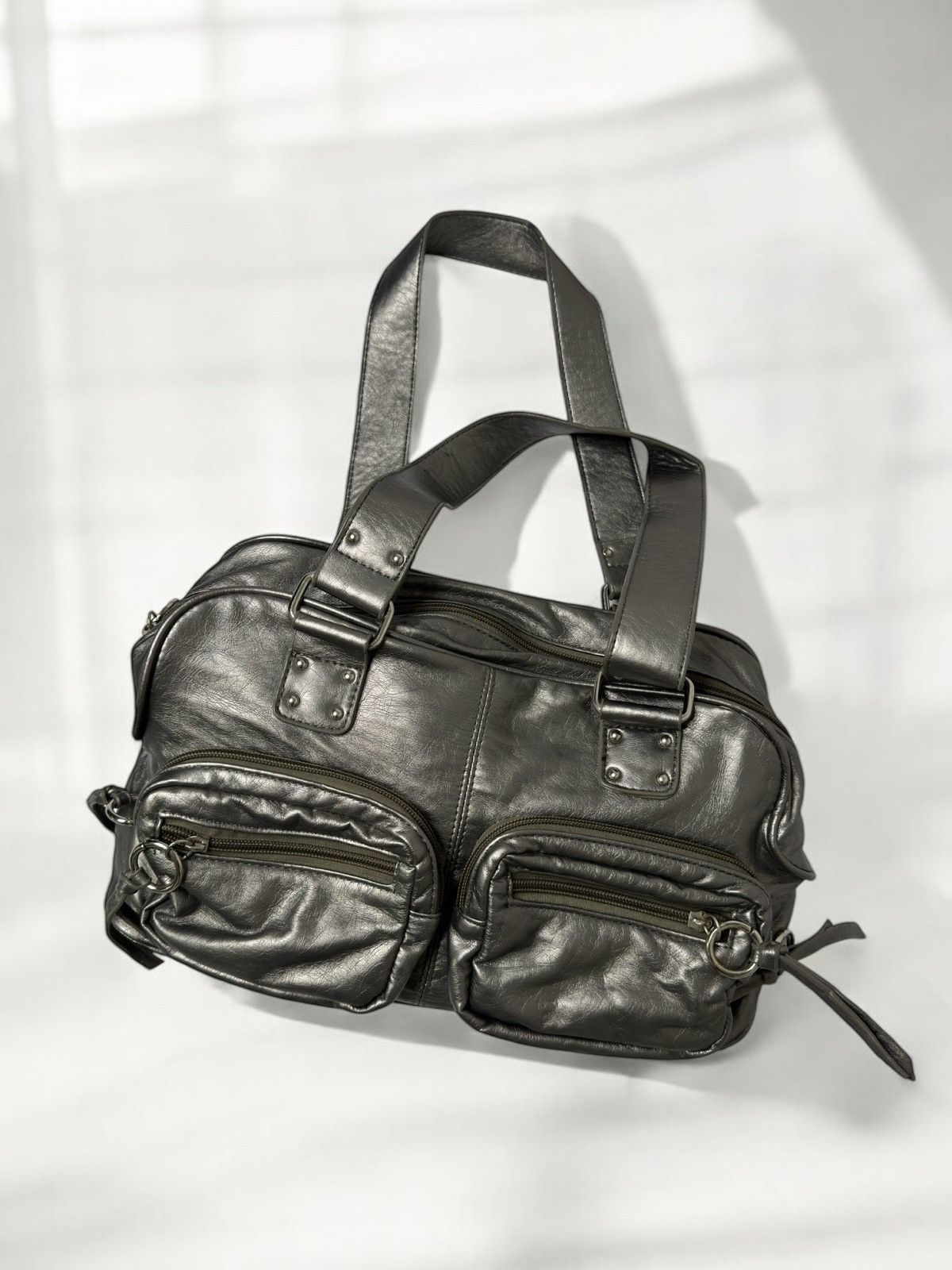 Japanese Brand Vintage silver metallic avant garde bag japanese swag y2k Size ONE SIZE - 1 Thumbnail