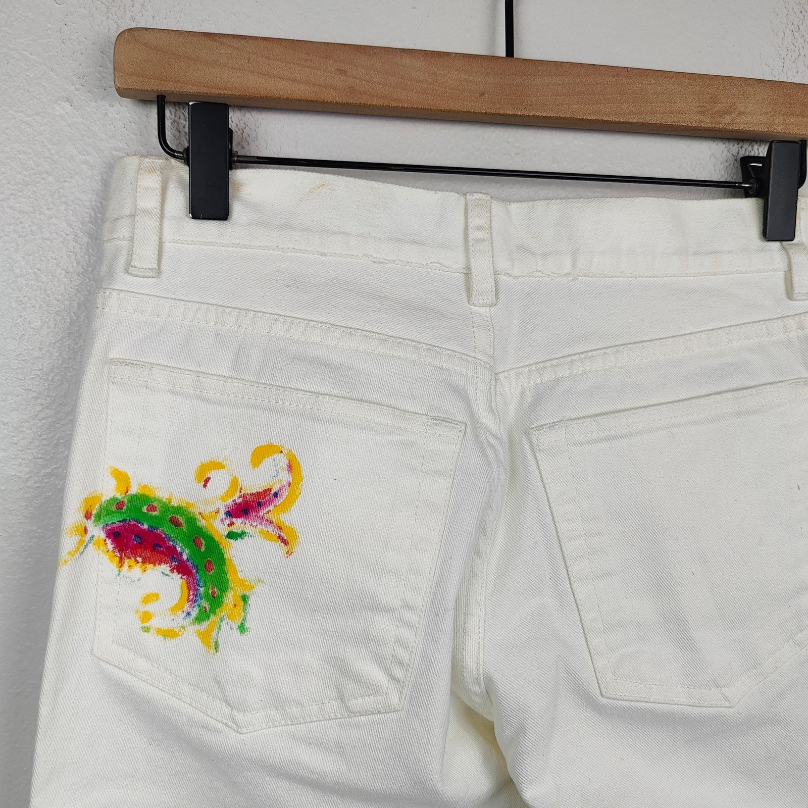 Ralph Lauren Ralph Lauren Printed Boot Cut Jeans Womens 27 White Y2K Size 27" / US 4 / IT 40 - 5 Thumbnail