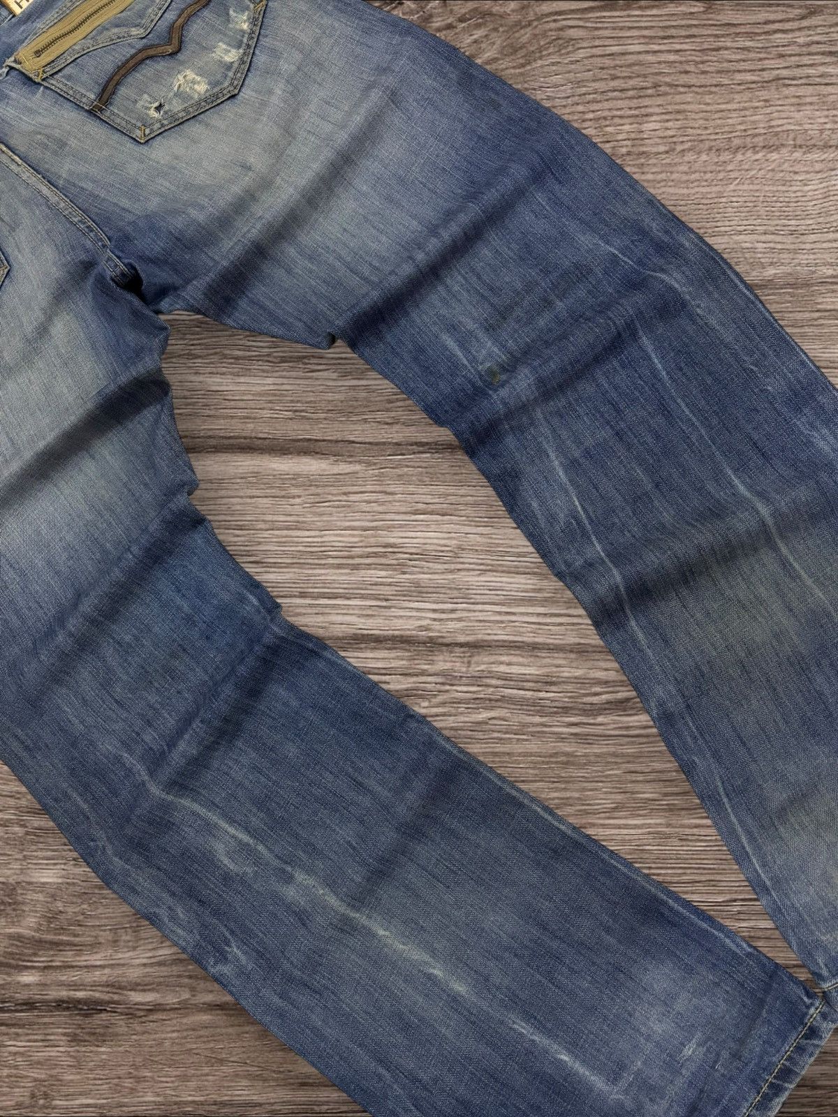 Hugo Boss Vtg HUGO by Hugo Boss Mud Wash Distress Jeans Size US 34 / EU 50 - 6 Thumbnail