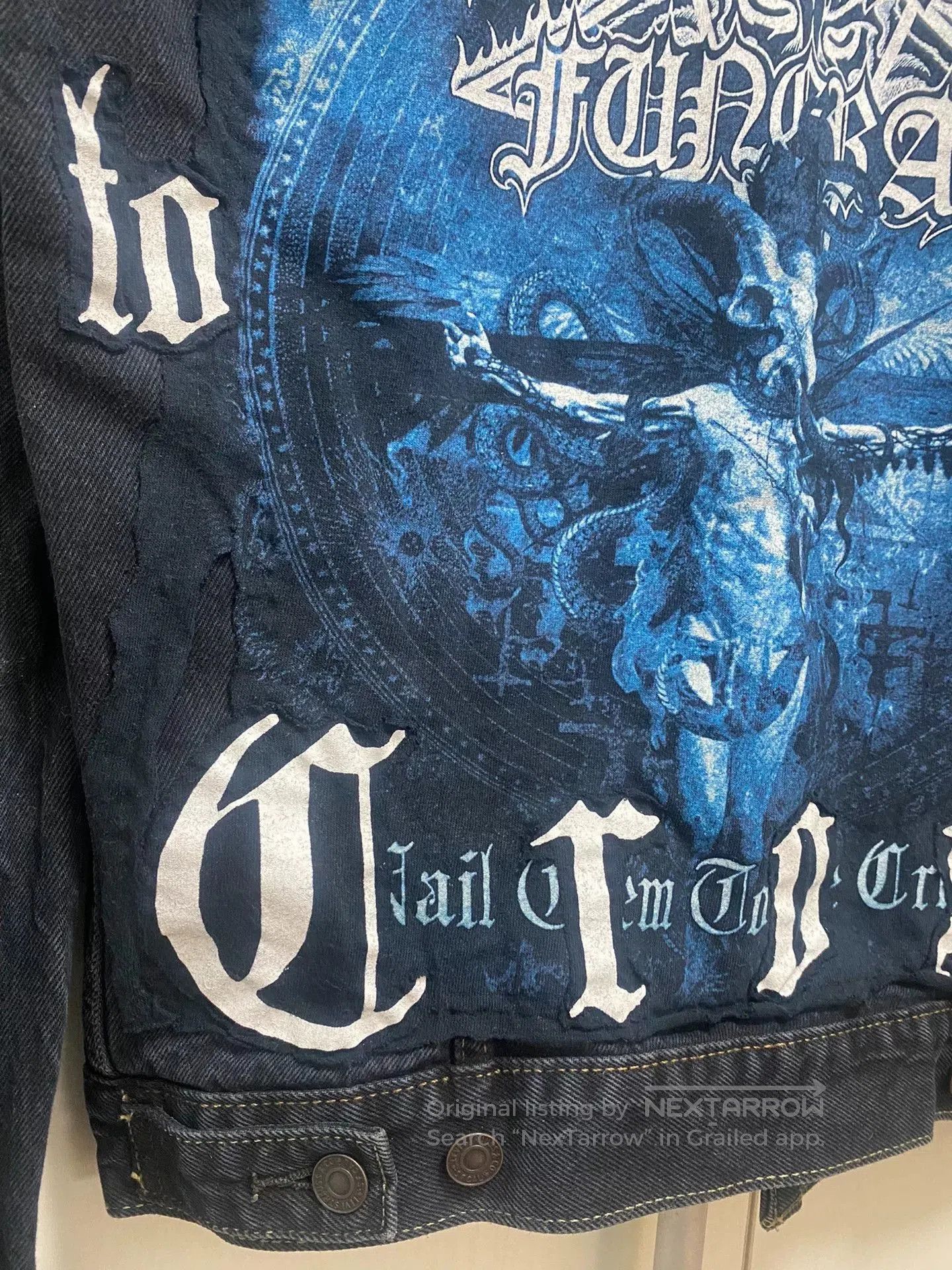 Levi's Dark Funeral Art Patch Denim Jacket. Size US M / EU 48-50 / 2 - 4 Thumbnail