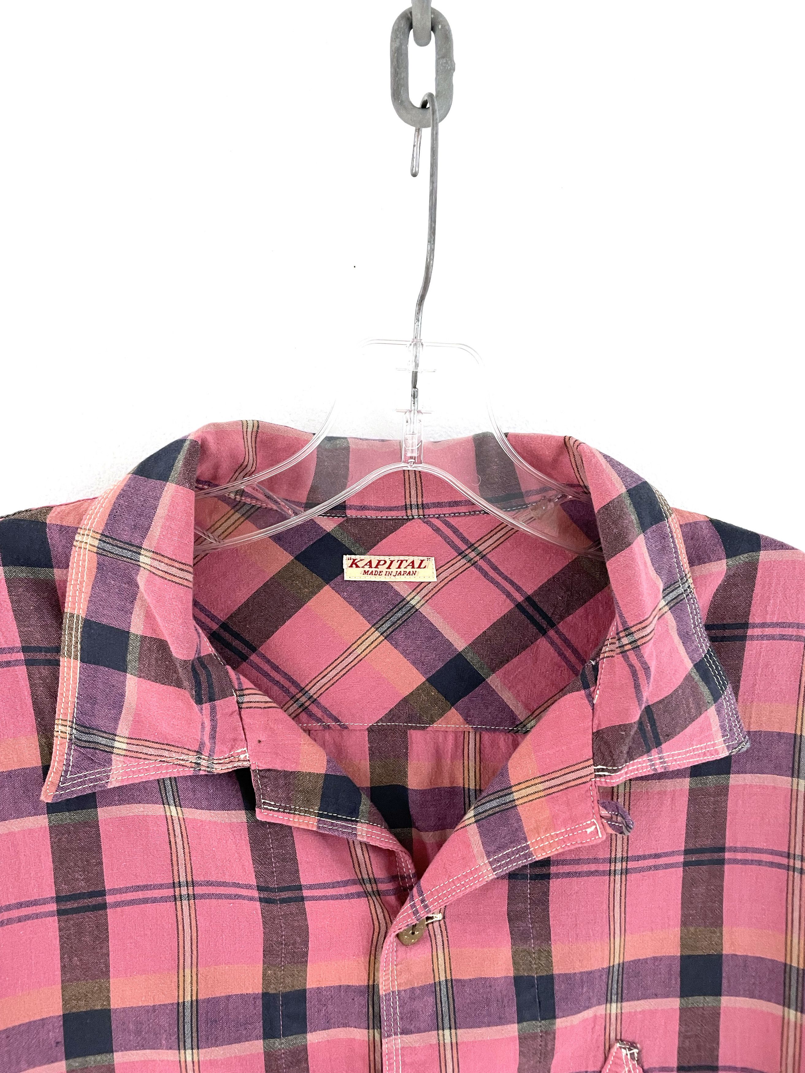 Kapital Open Collar Checkered Shirt Size US L / EU 52-54 / 3 - 3 Thumbnail