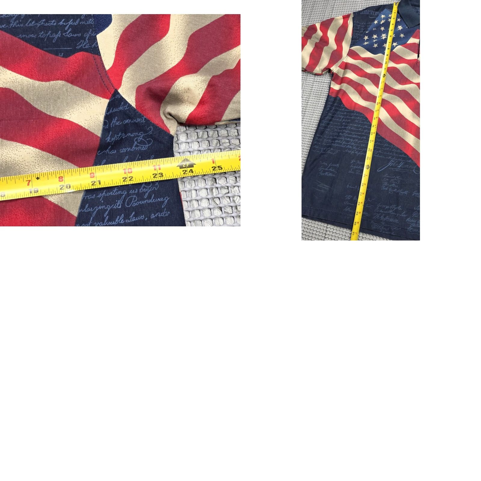 Cotton Traders Cotton Traders Sport Polo Shirt Men L Red White Blue Allover American Patriotic 4th of July Flag Casual Polo Shirt Men L to 4th of July Mens Size US L / EU 52-54 / 3 - 10 Thumbnail