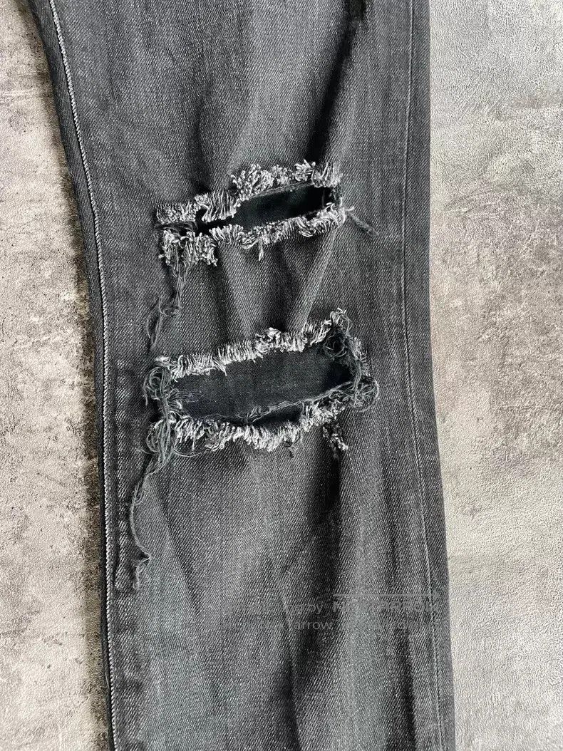 Saint Laurent Paris Saint Laurent Paris Cut-out Destroyed Denim Pants Size US 31 - 5 Thumbnail