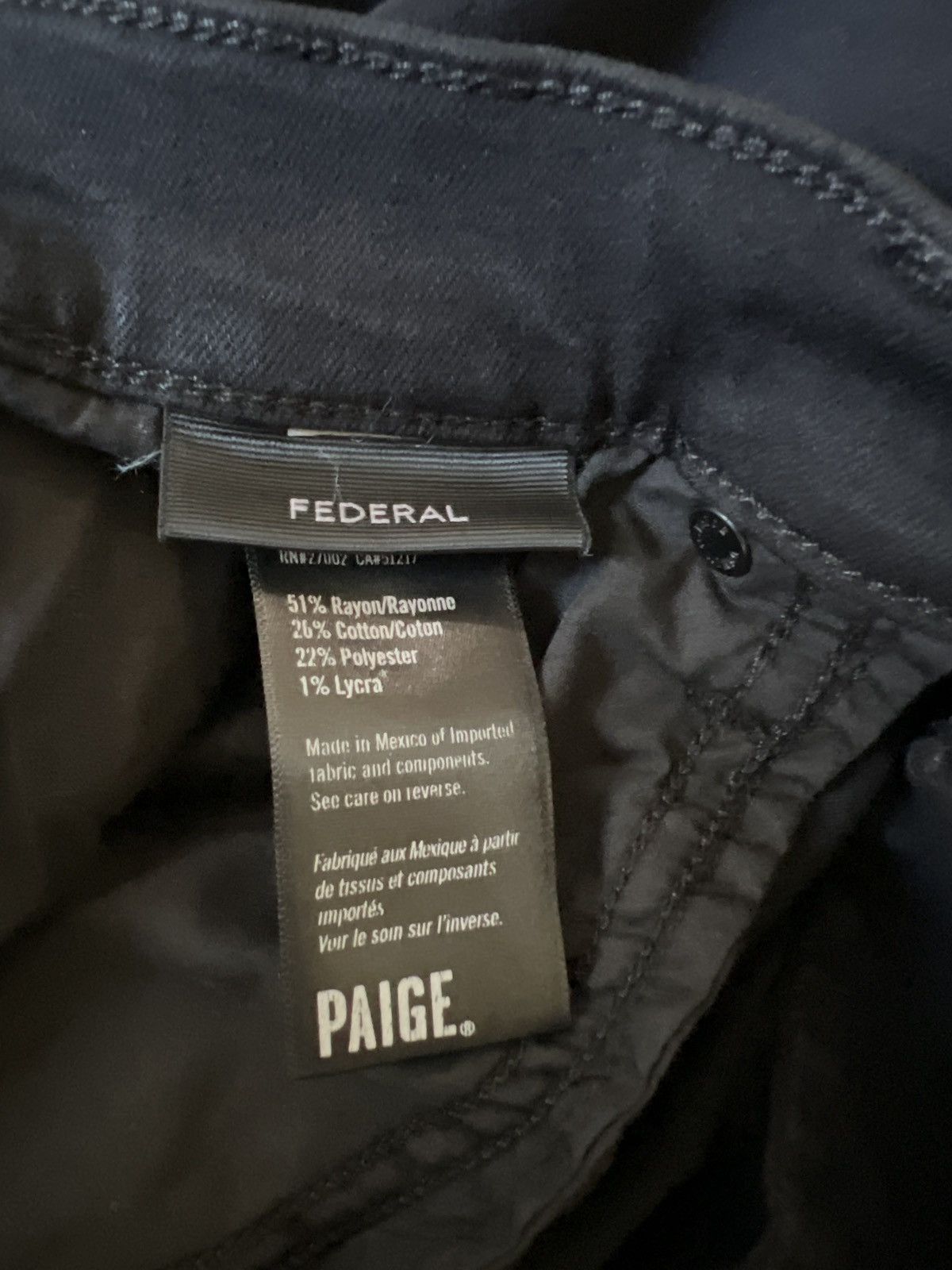 Paige Paige Slim Black Denim Size US 36 / EU 52 - 6 Thumbnail