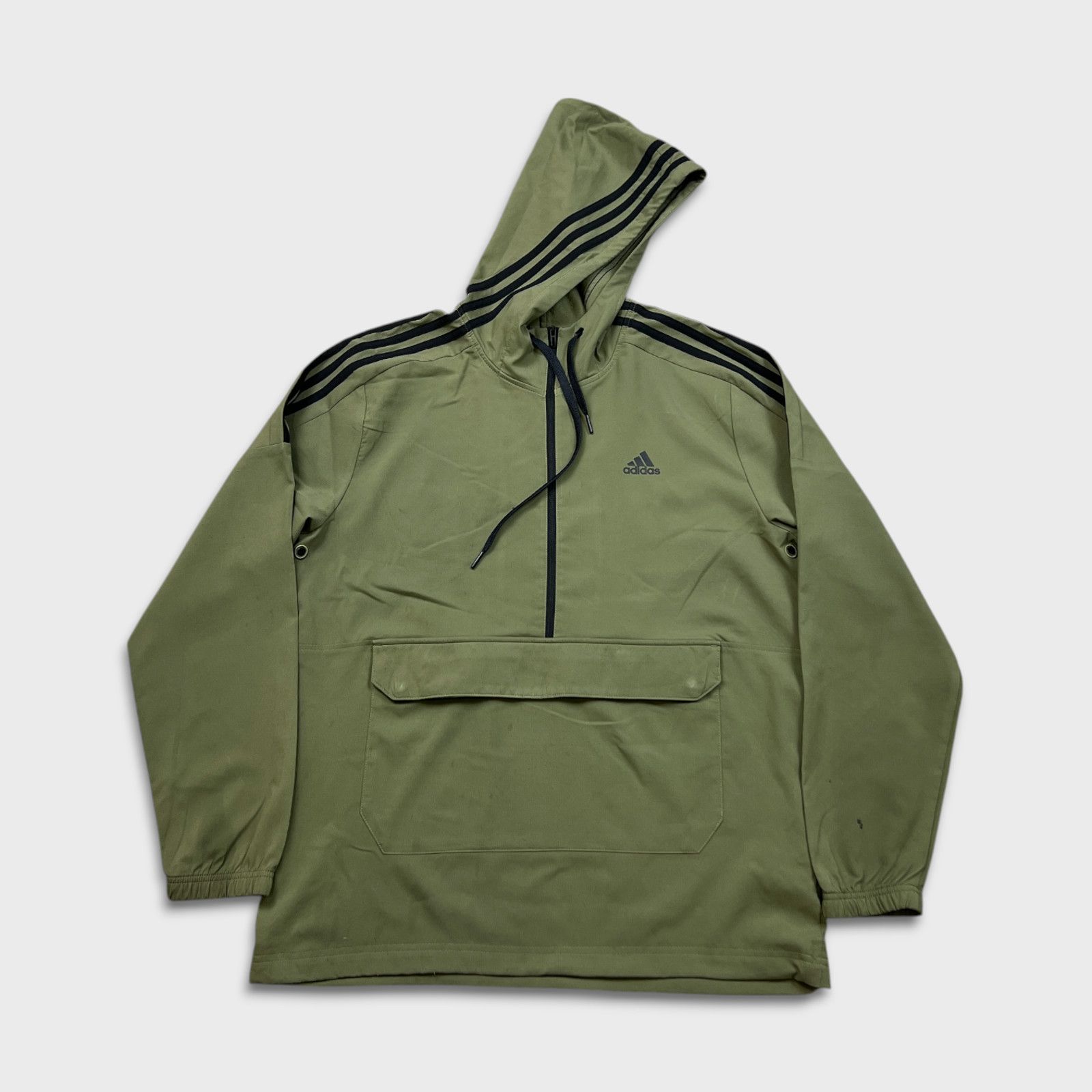Adidas × Vintage Adidas Jacket Essentials Stripe Spell Out Zip Windbreaker Size US M / EU 48-50 / 2 - 1 Thumbnail