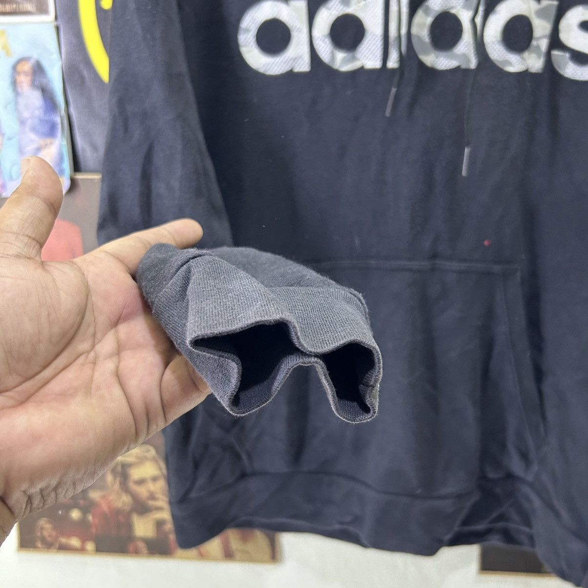 Vintage Vintage Adidas Spell Out Hoodie Size US M / EU 48-50 / 2 - 4 Thumbnail