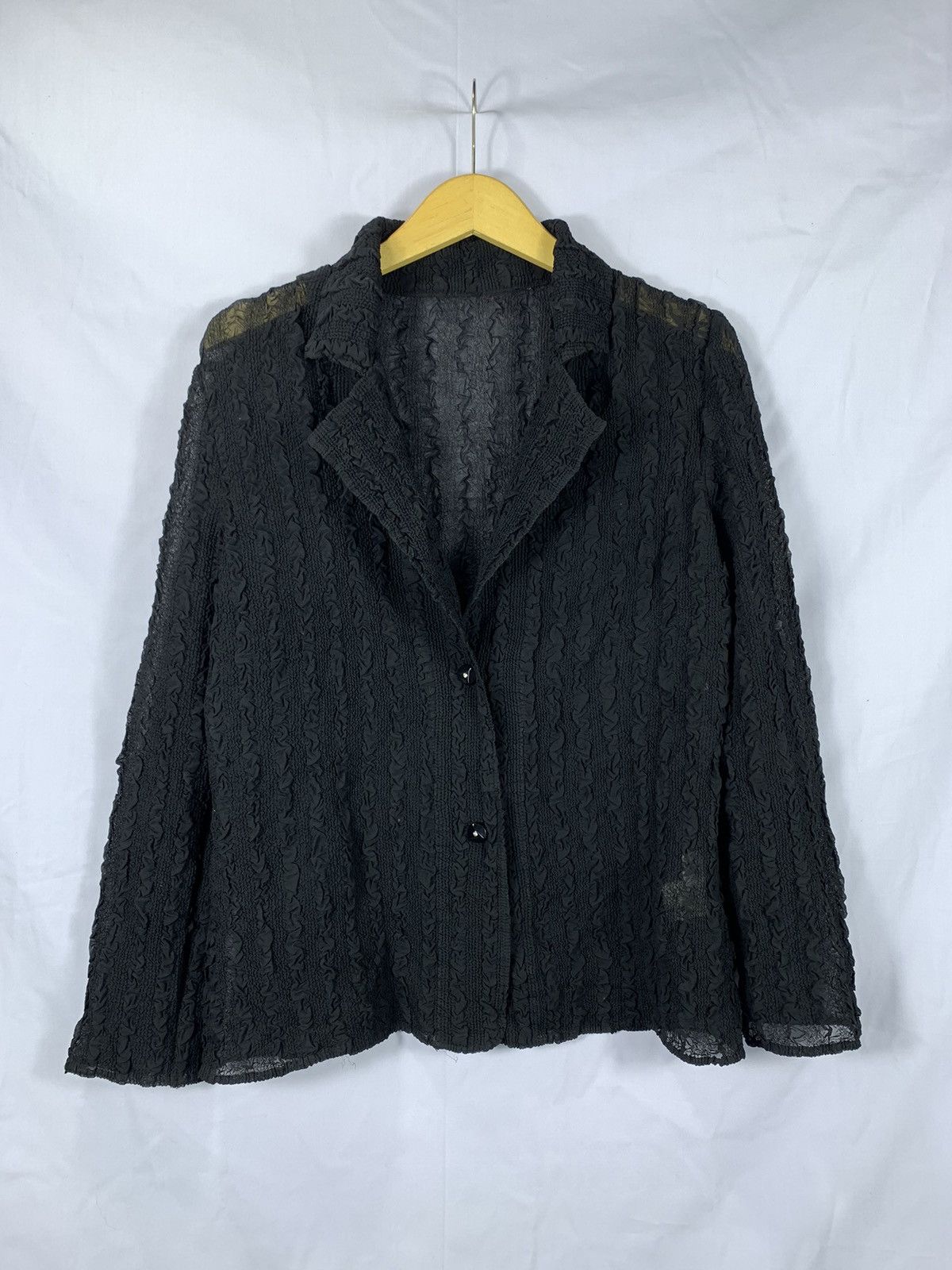 Issey Miyake Japanese Undefined Trasnparent Pleated shirt issey style Size M / US 6-8 / IT 42-44 - 2 Thumbnail