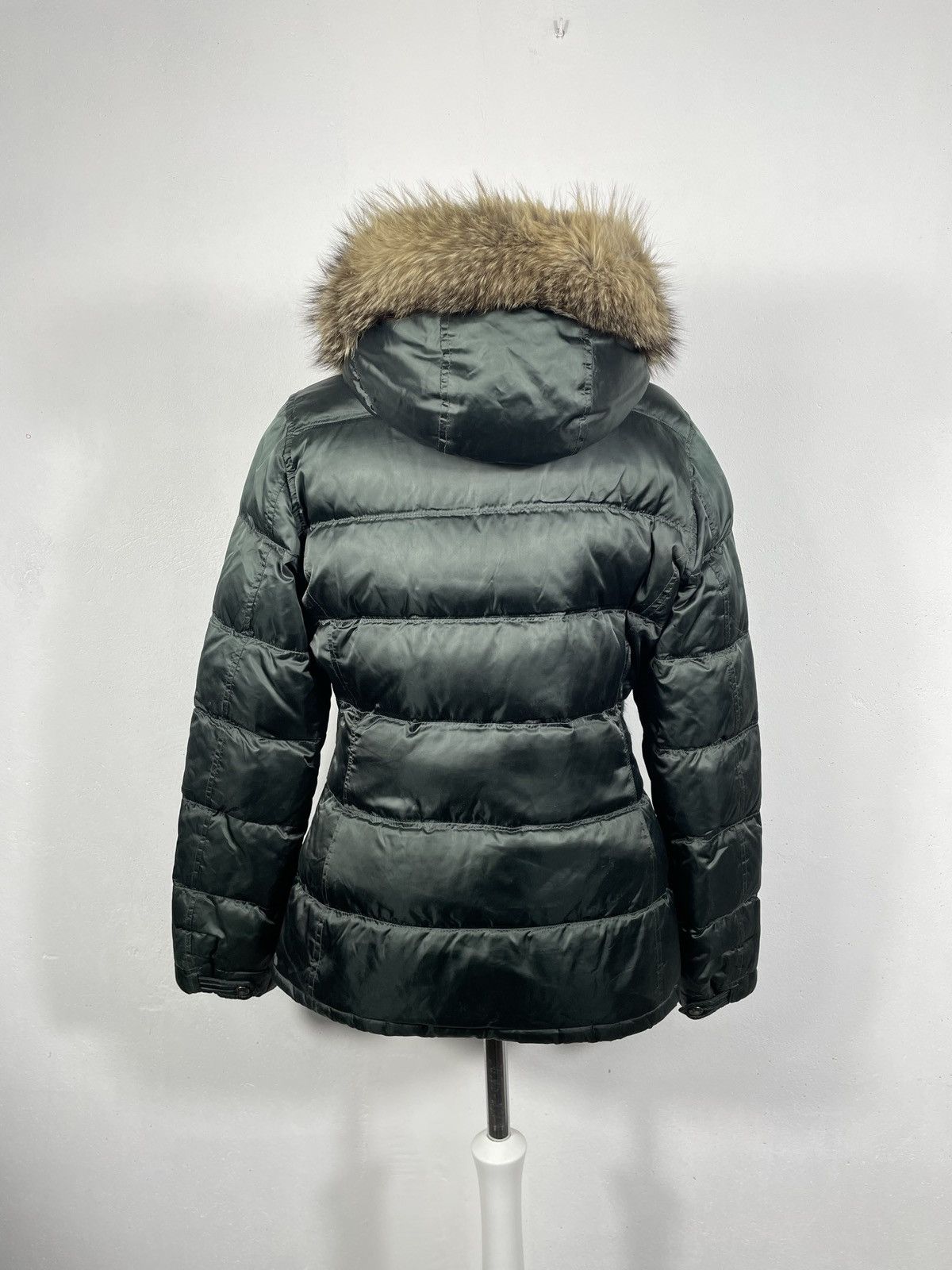 Designer × Prada Prada Green Down Winter Coat Warm Designer Luxury Old Money Size L / US 10 / IT 46 - 2 Thumbnail