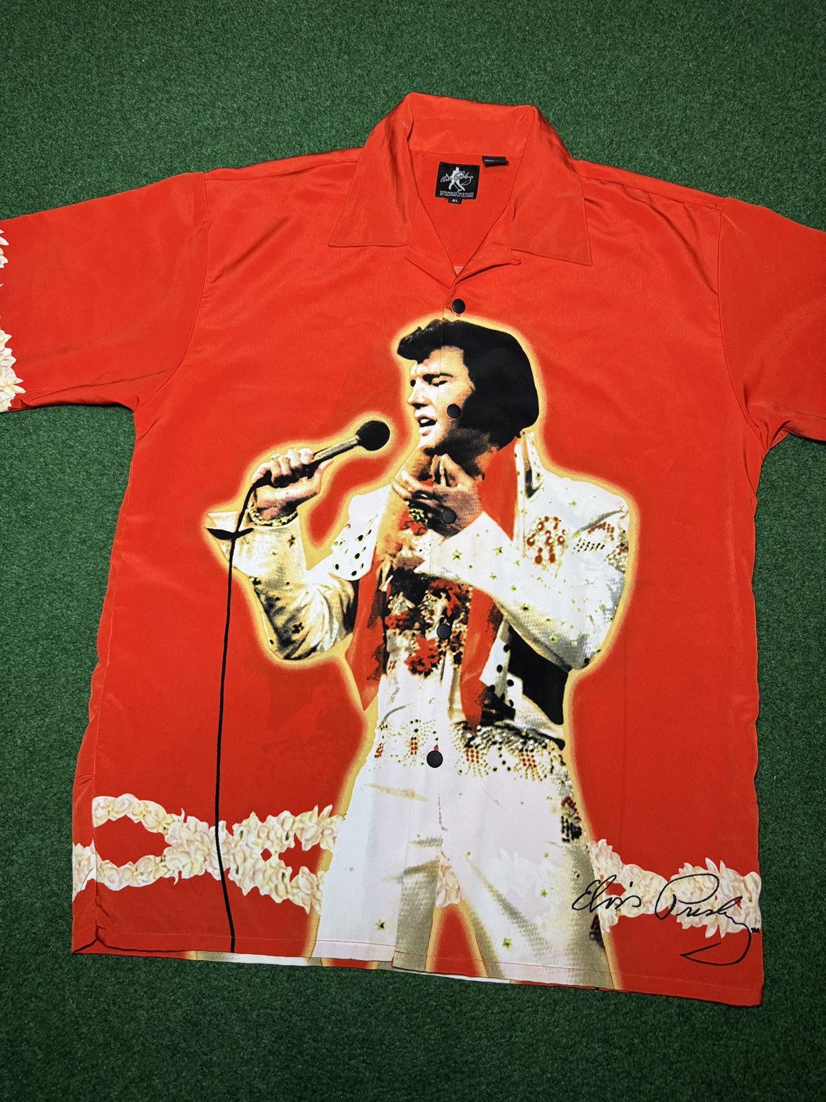 Dragonfly Vintage Elvis Hawaiian Button Up White Jumpsuit XL Shirt Size US XL / EU 56 / 4 - 2 Thumbnail