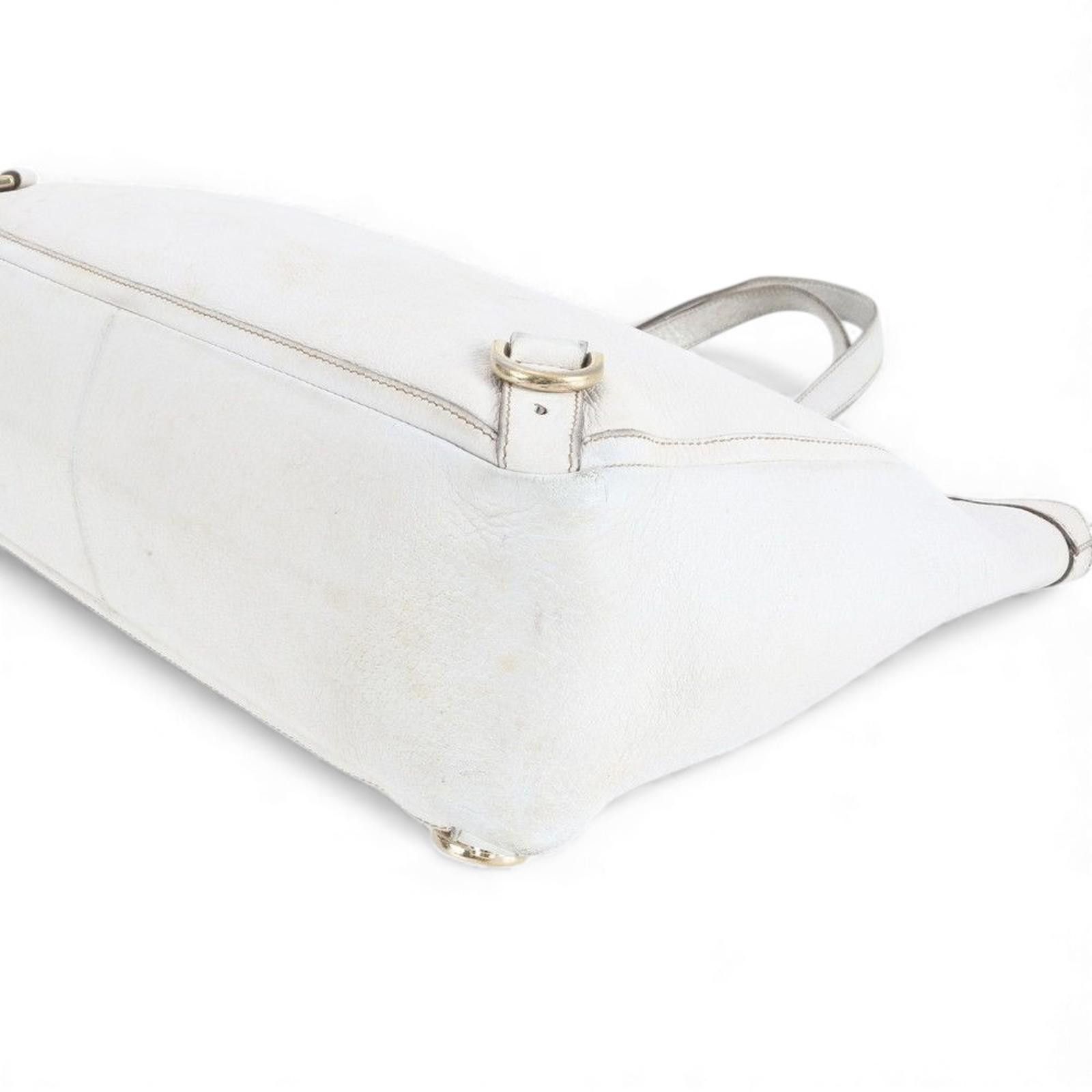 Gucci Gucci - White Leather Tote Bag Size ONE SIZE - 3 Thumbnail