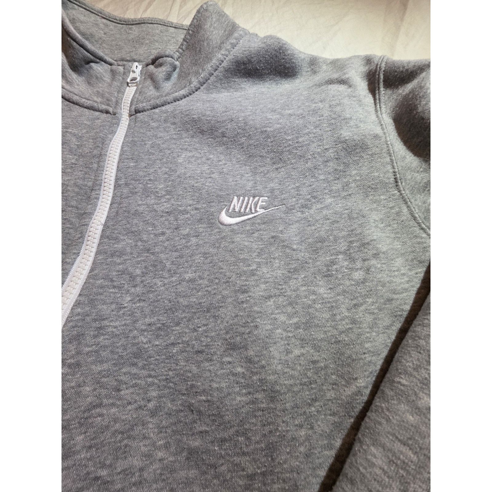 Nike Nike Men's Grey 1/4 Zip Longsleeve Pullover Sweatshirt Size US XL / EU 56 / 4 - 2 Thumbnail