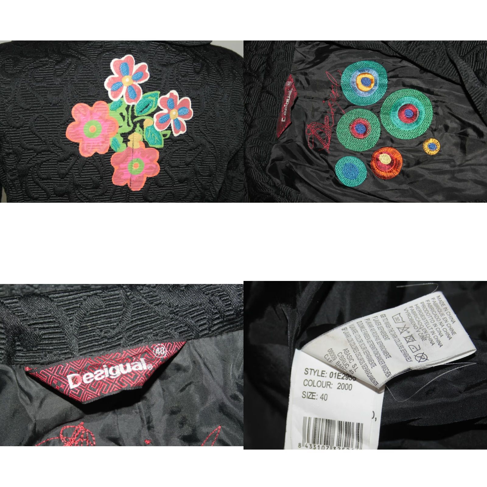 Desigual Desigual Coat Black 40 Womens Jacket Coat Cotton blend Button Closure Regular Size 40 Womens Black Desigual Coat Size S / US 4 / IT 40 - 8 Thumbnail