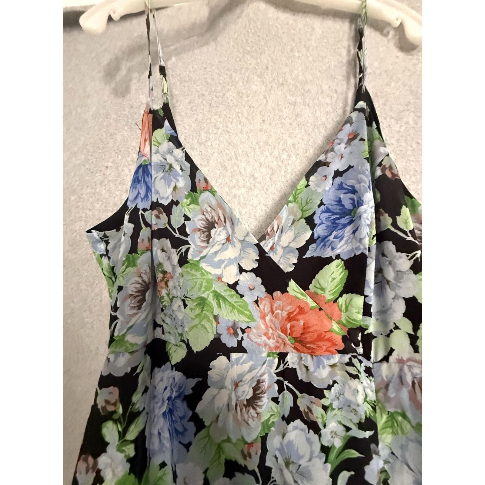 Lulus Lulus Dress Womens XL Multicolor Floral Chiffon V Neck Maxi Sundress Lined Size XL / US 12-14 / IT 48-50 - 7 Thumbnail