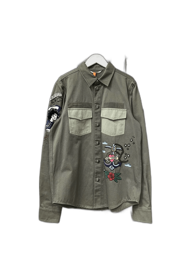 Valentino Valentino Denim Shirt with Embroidery Design Size US M / EU 48-50 / 2 - 1 Thumbnail