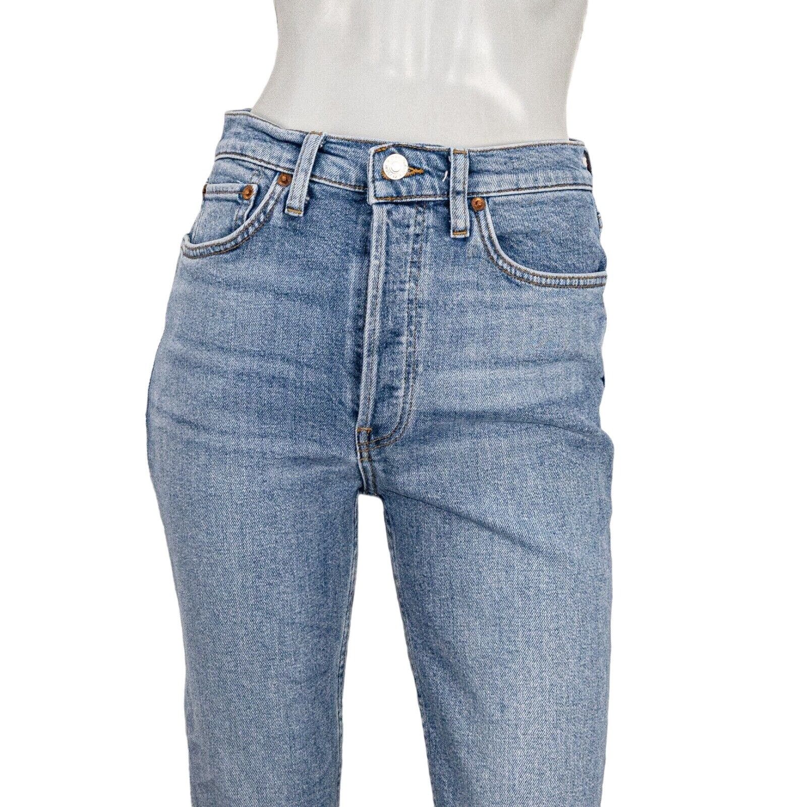RE/DONE RE/DONE 90s High Rise Ankle Crop Denim Jeans Mid 90s blue Size 28" / US 6 / IT 42 - 8 Thumbnail