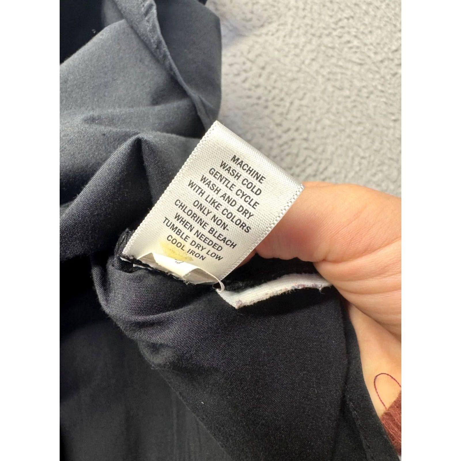 Old Navy Old Navy Womens Black Short Sleeve Shirt XL Button-Down Ruched Sleeve Cotton Nylon Spandex Womens XL Black Shirt Size XL / US 12-14 / IT 48-50 - 7 Thumbnail