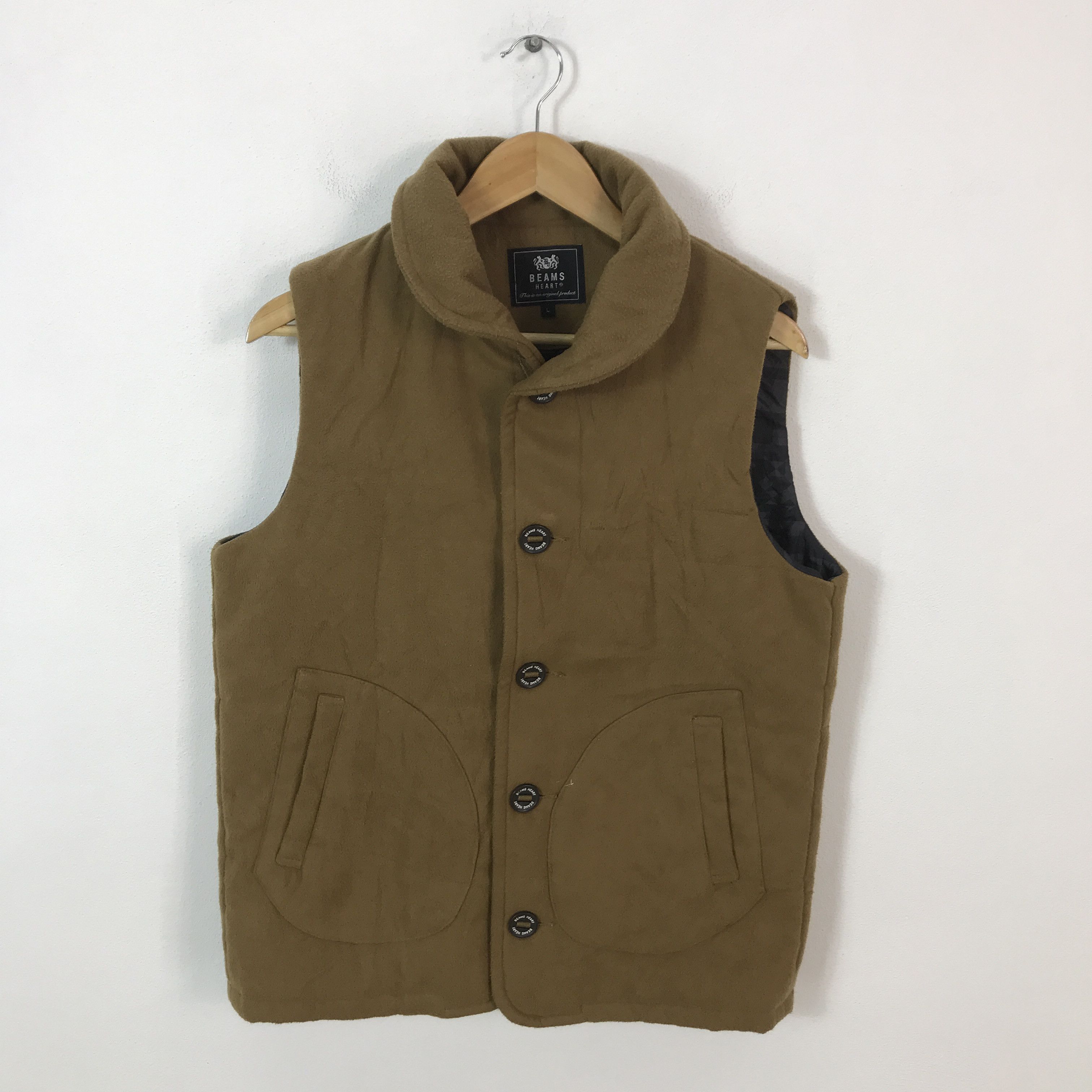 Beams Plus Vintage beams heart wool Japan Vest jacket Size US L / EU 52-54 / 3 - 1 Thumbnail
