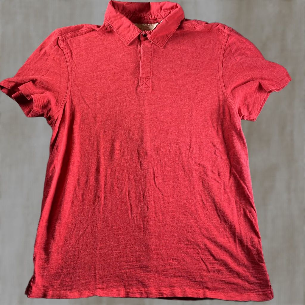 Rag & Bone Rag & Bone Polo Shirt Mens 2XL Red Short Sleeve Casual Peruvian Cotton Classic Size US XXL / EU 58 / 5 - 1 Thumbnail