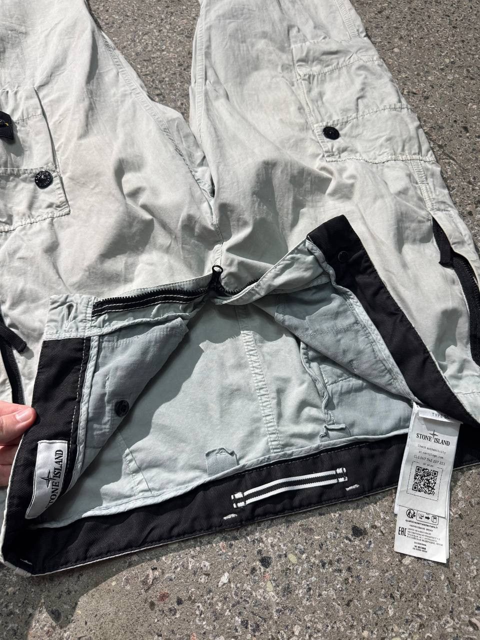 Stone Island Stone Island Garment Dyed Light Blue Cargo Pants Size US 33 - 9 Thumbnail