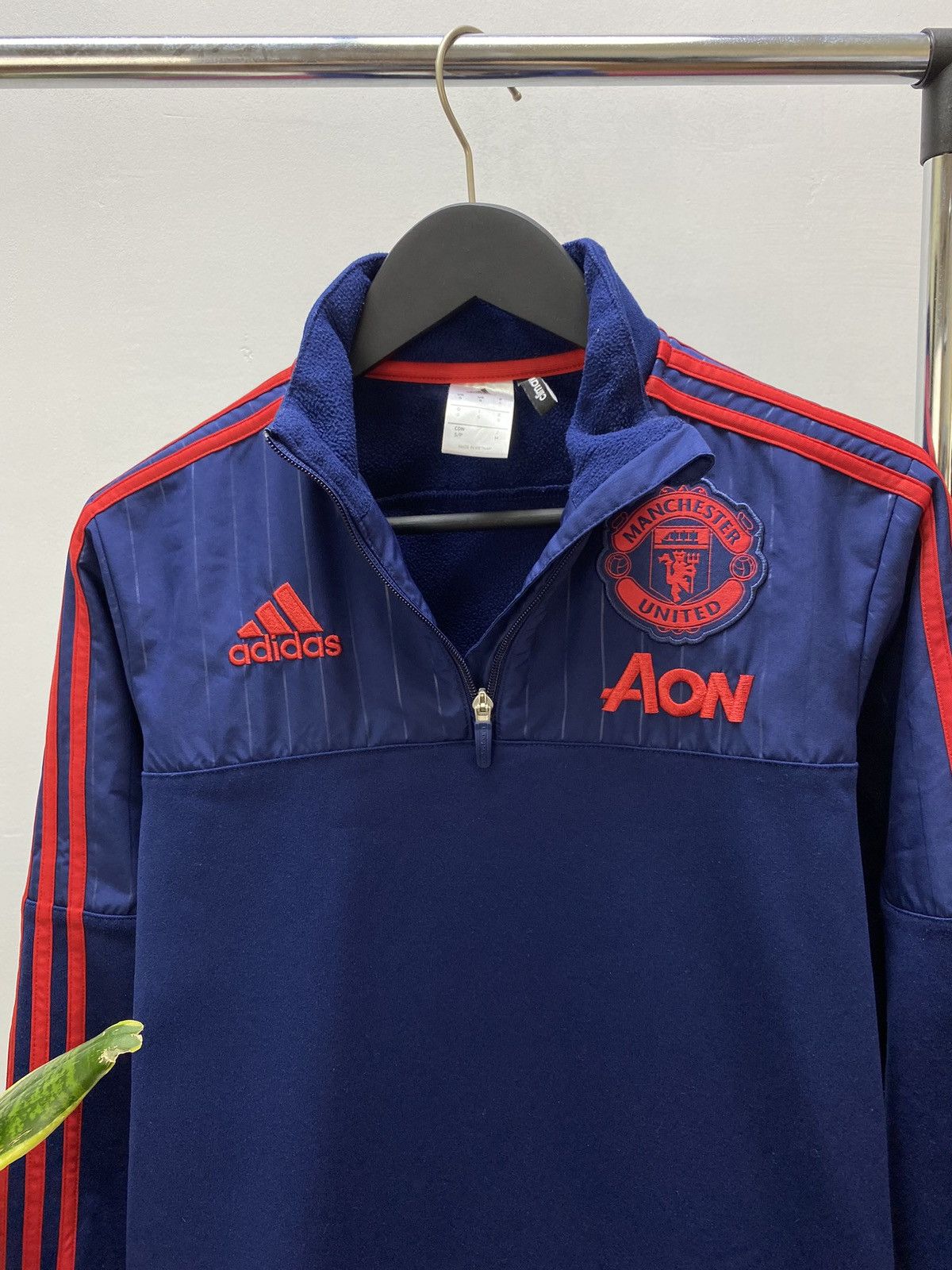 Adidas Manchester United 2015 2016 Training 1/4 Zip Top Jacket Size US S / EU 44-46 / 1 - 6 Thumbnail
