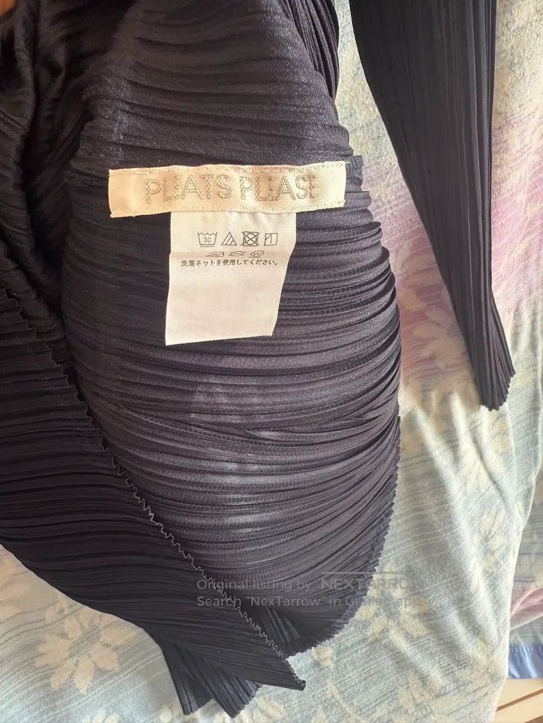 Issey Miyake Issey Miyake Dark Blue Long Sleeve Top Size L / US 10 / IT 46 - 3 Thumbnail